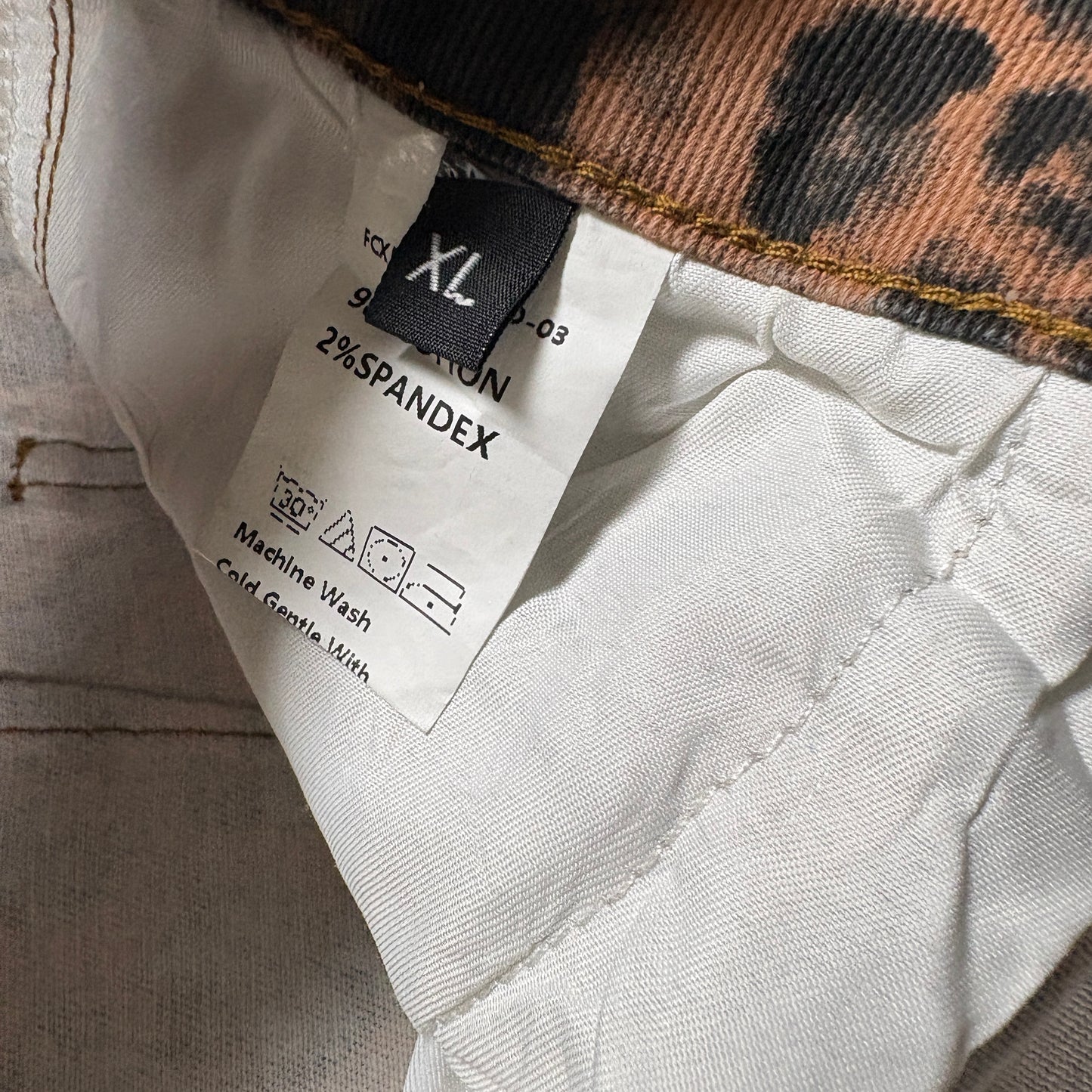 Foxy Jeans Womens XL Leopard Print Pants Brown Black Stretch High Rise Y2K