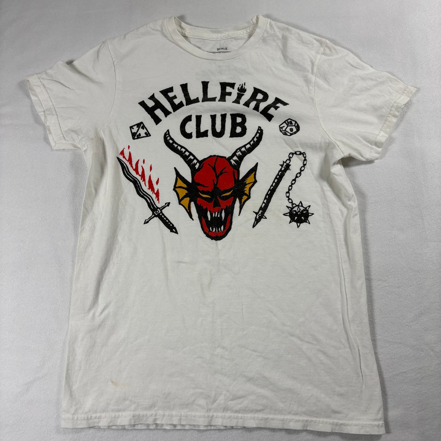 Netflix Stranger Things T Shirt Mens Small Hellfire Club Graphic Tee Y2K Retro X
