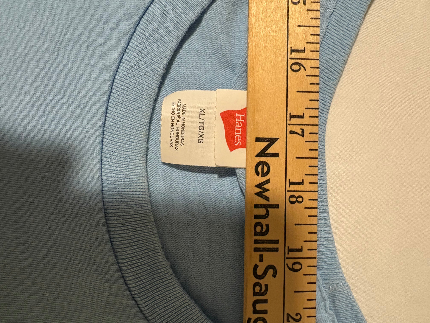 Hanes XL Blue Empire State New York 1788 Graphic T-Shirt Short Sleeve Cotton Blend