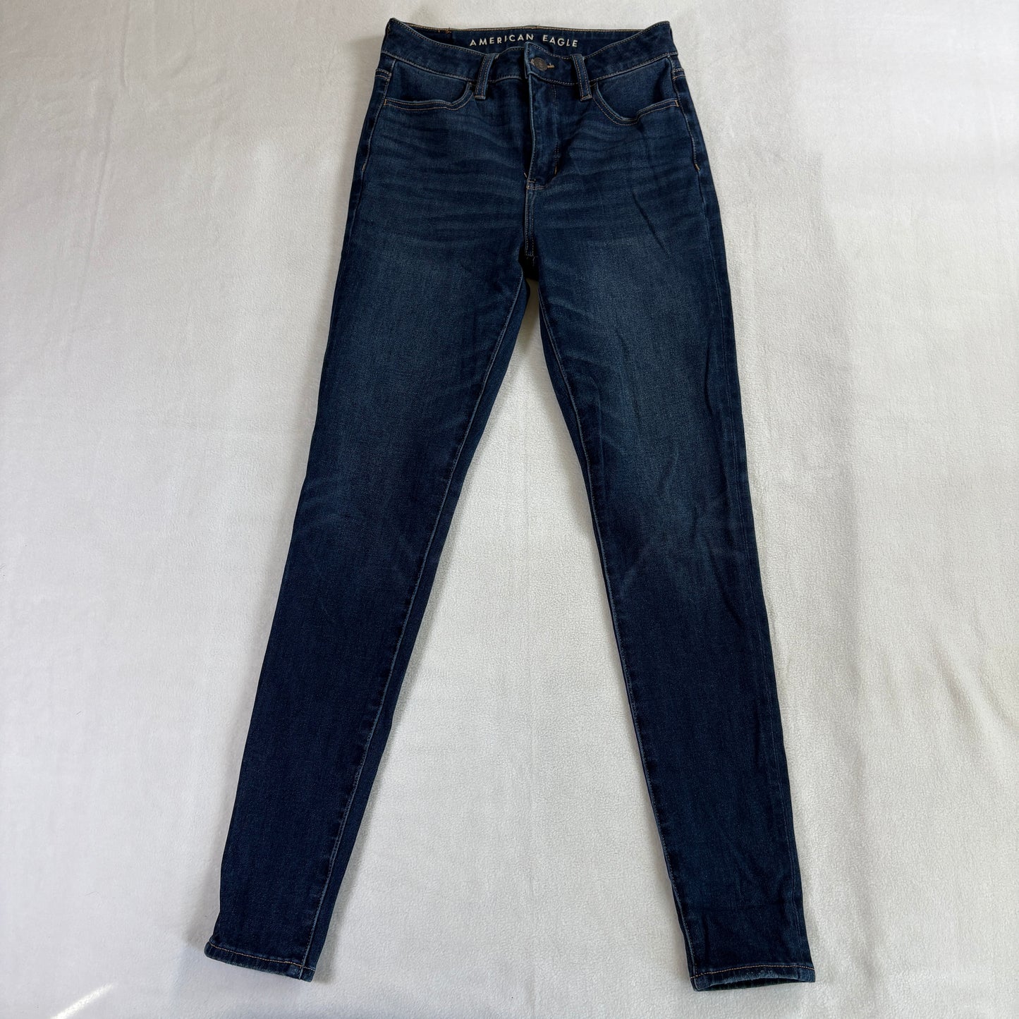 American Eagle Super Hi Rise Jegging Jeans 2 Dark Wash Stretch Womens