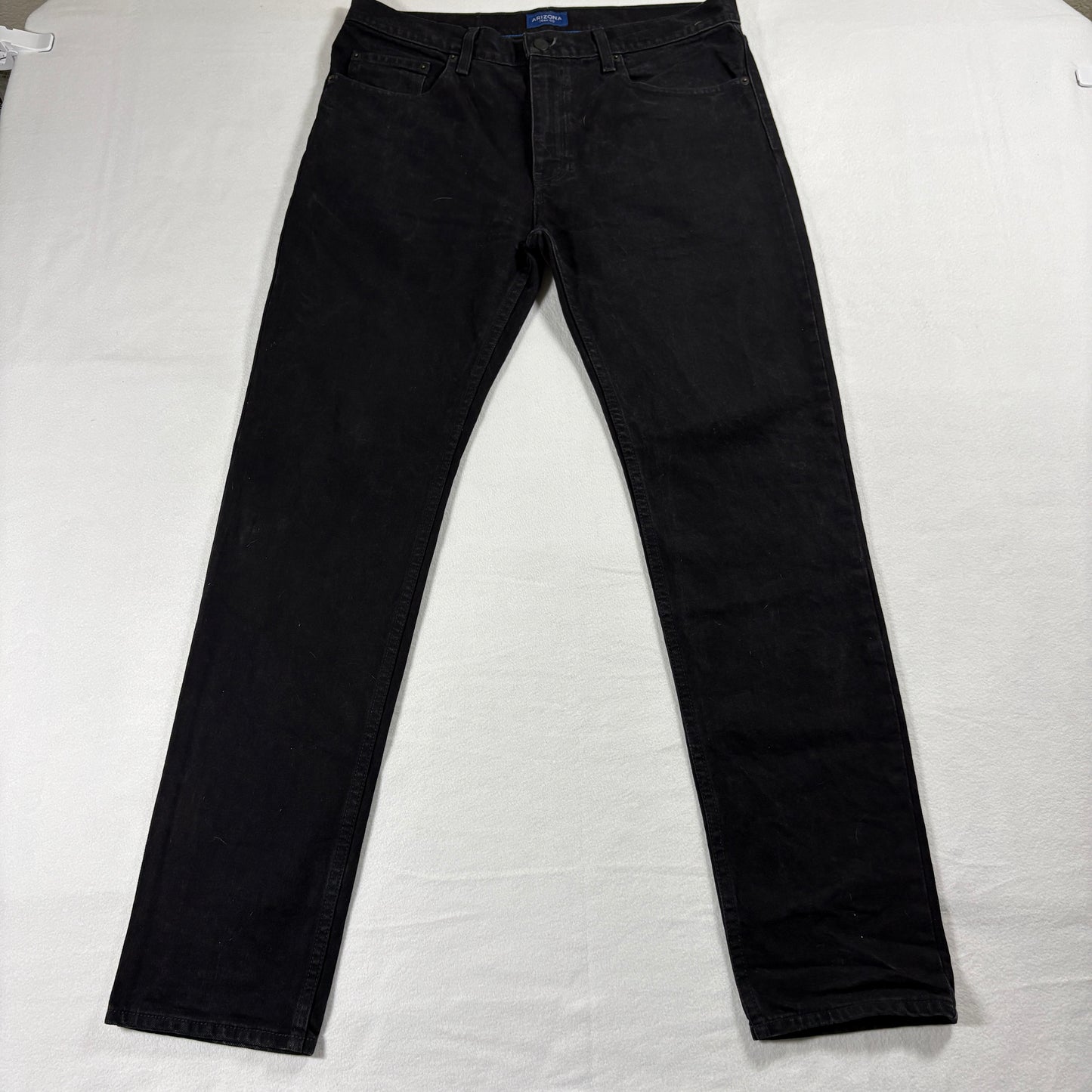 Arizona Jeans Mens 34x32 Black Skinny Stretch Denim Pants Casual Street Y2K Fits