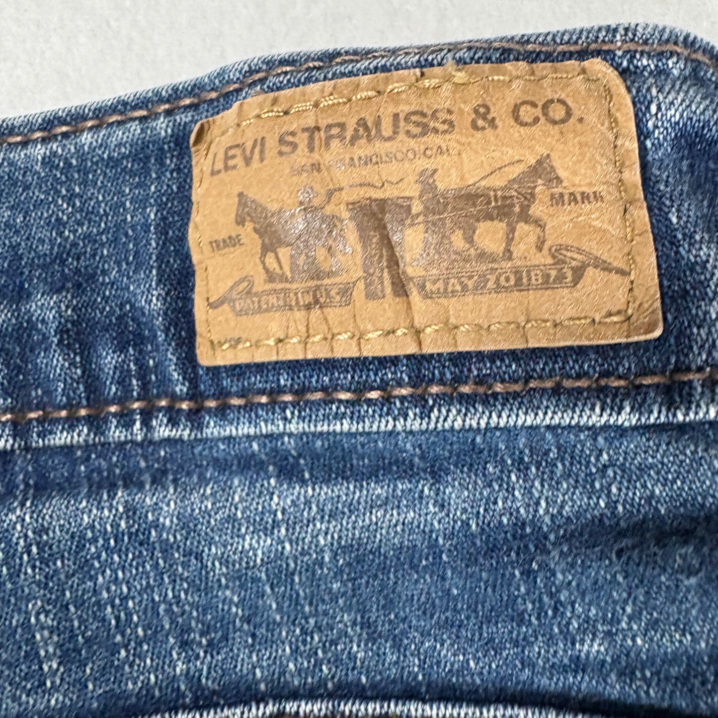 Levis Womens 512 Jeans Size 6S Blue Bootcut Stretch Denim High Rise Y2K Vintage