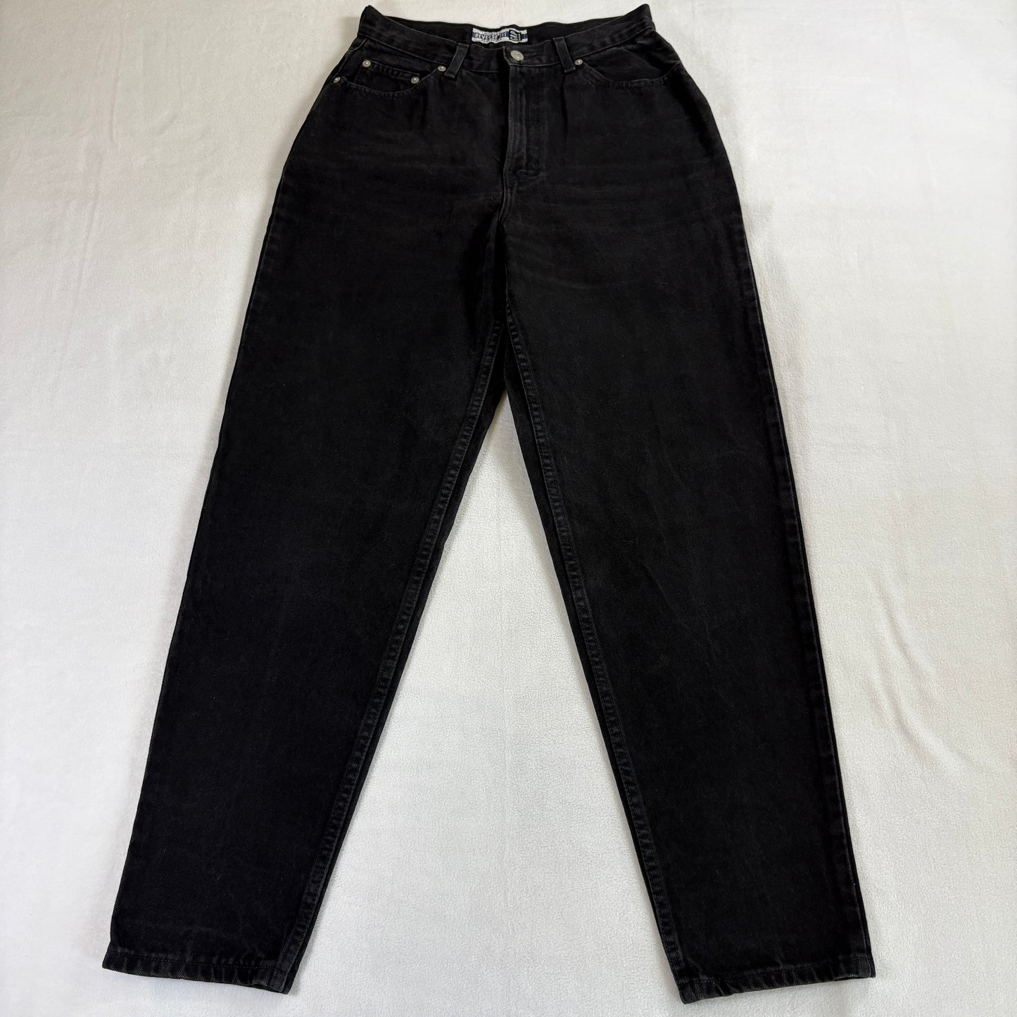 Vintage 90s Reverse Fit Womens 28x30 Black High Rise Jeans Relaxed Mom Fit
