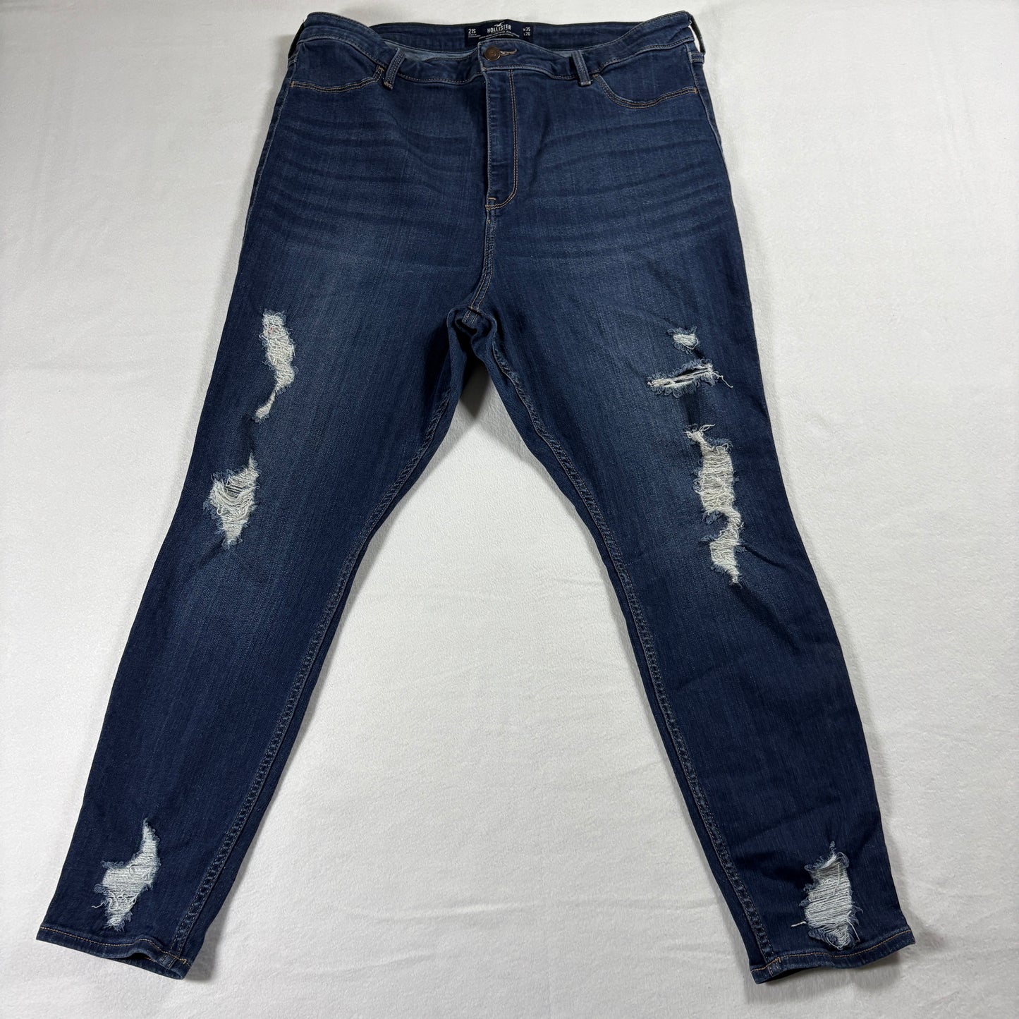 Hollister Jeans Womens W35 L26 Curvy Ultra High Rise Jegging Distressed Dark Fit