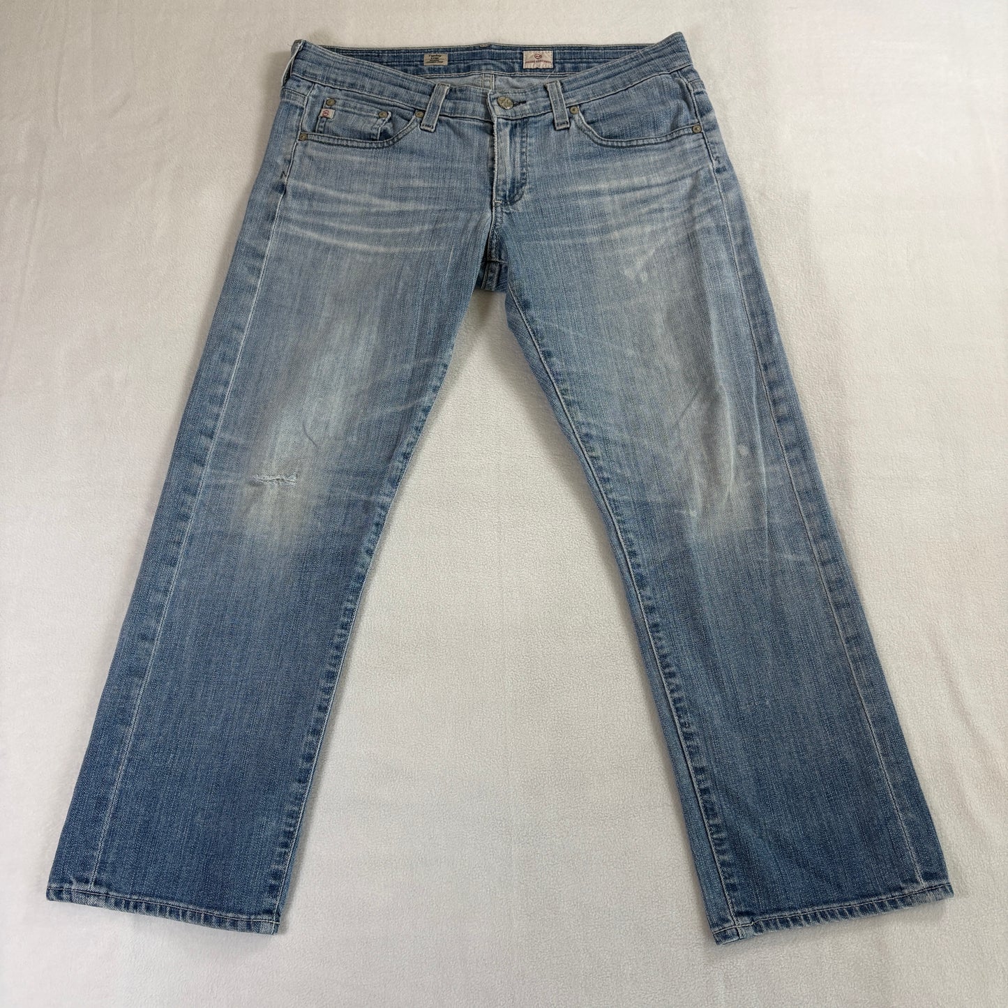 AG Adriano Goldschmied The Stilt Crop 28R Bootcut Flare Jeans Light Wash