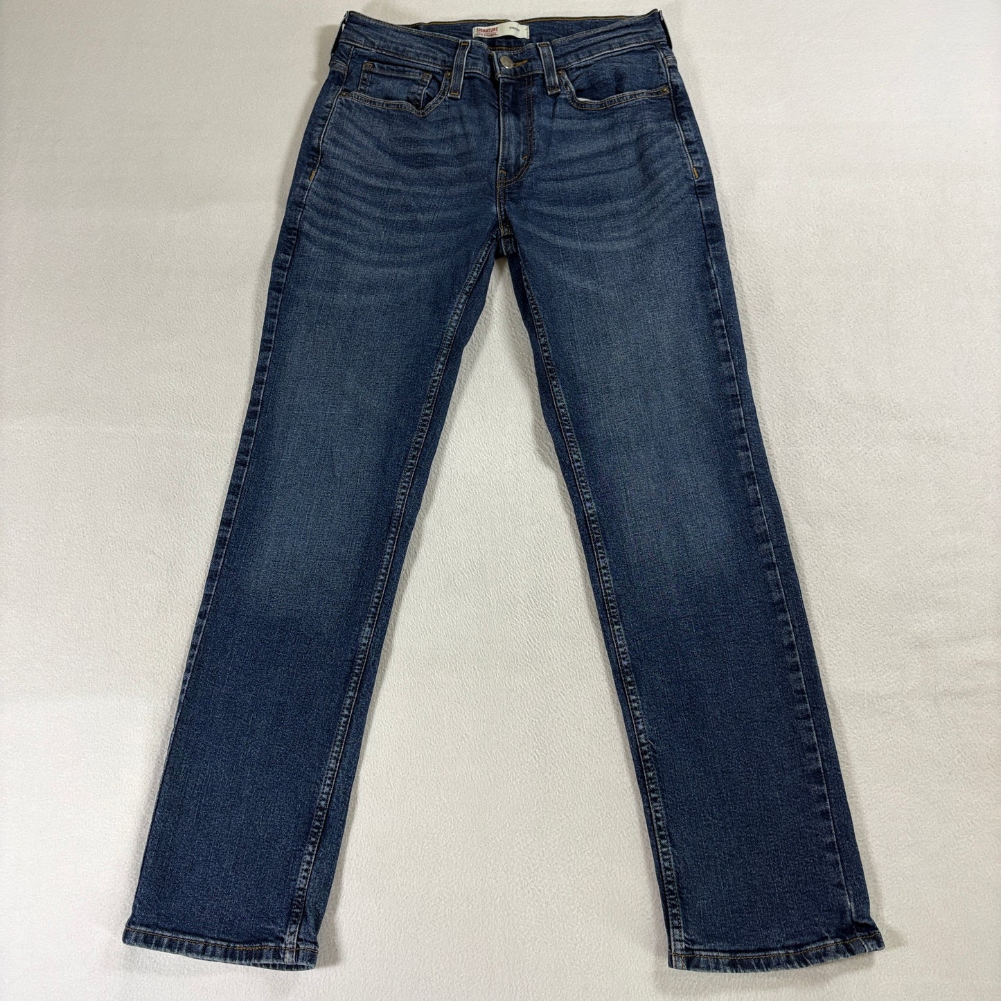 Levis Signature Straight Jeans W29 L30 Fits Like 28X28 Medium Wash Stretch Denim