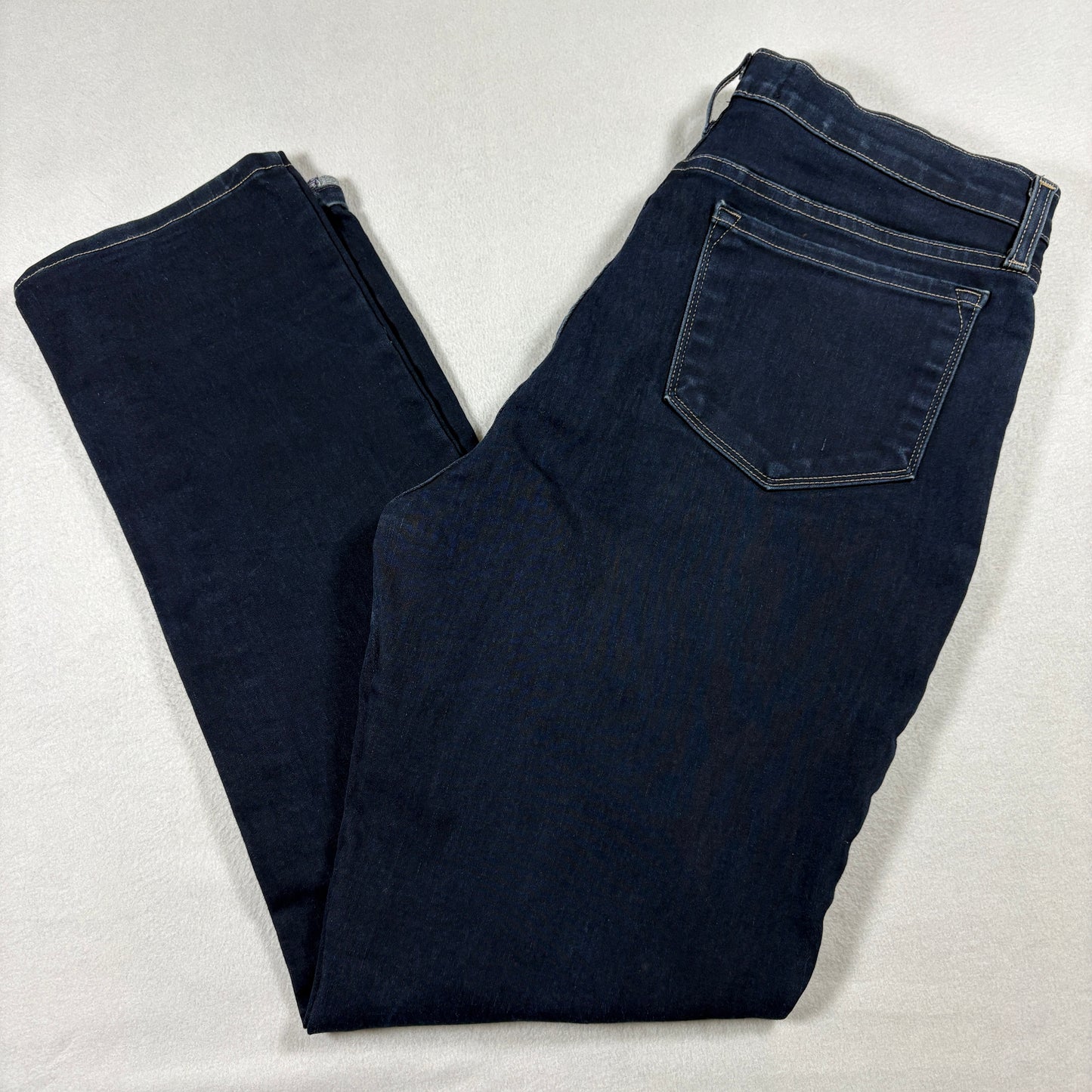 NYDJ Womens Dark Wash Lift Tuck Stretch Skinny Jeans Size 14 Made In USA