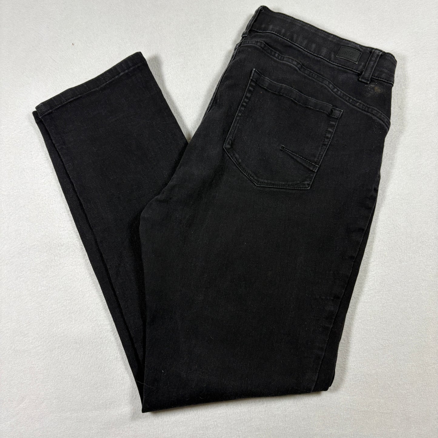 Jones New York Womens Black Stretch Skinny Jeans Size 14 Mid Rise Classic Denim
