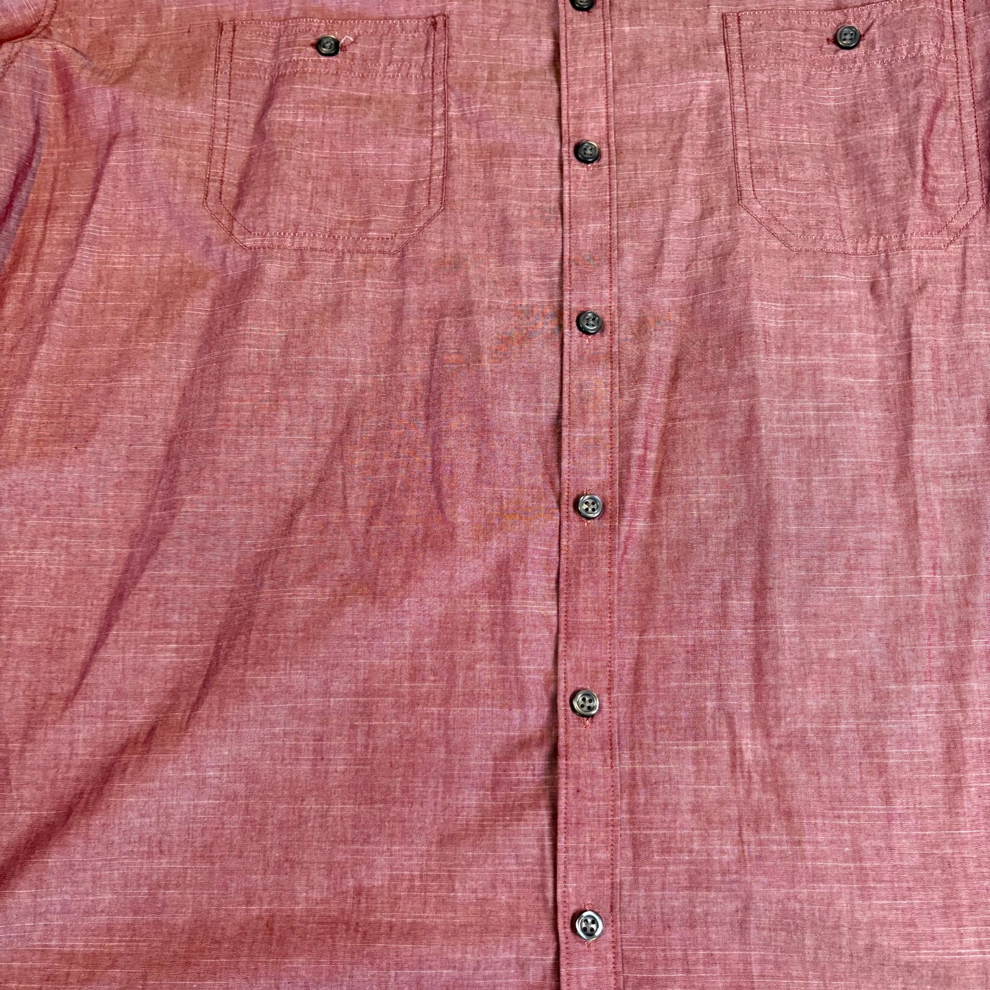 Beverly Hills Polo Club Men’s Red Button Front Shirt 2XLB Cotton Blend Casual