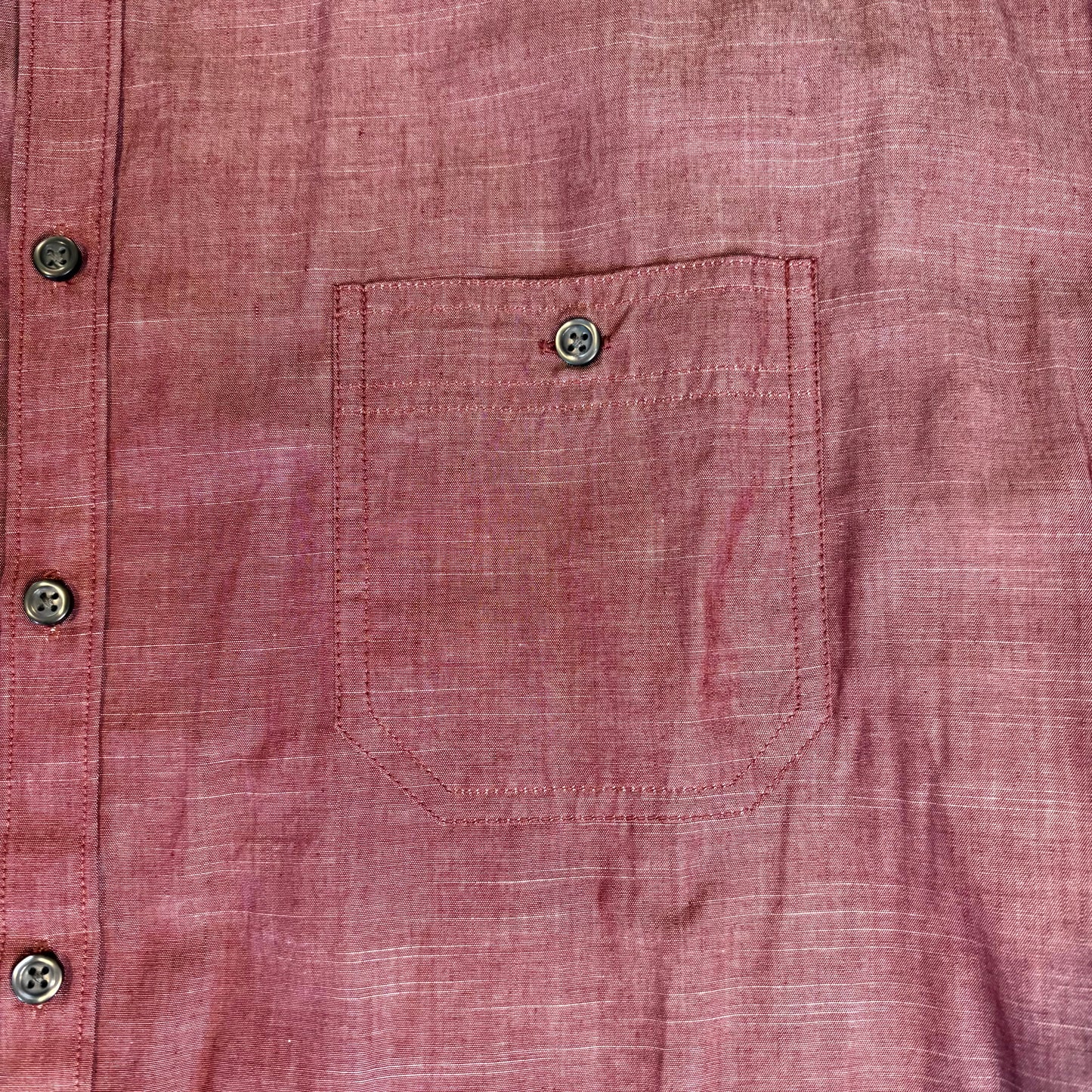 Beverly Hills Polo Club Men’s Red Button Front Shirt 2XLB Cotton Blend Casual