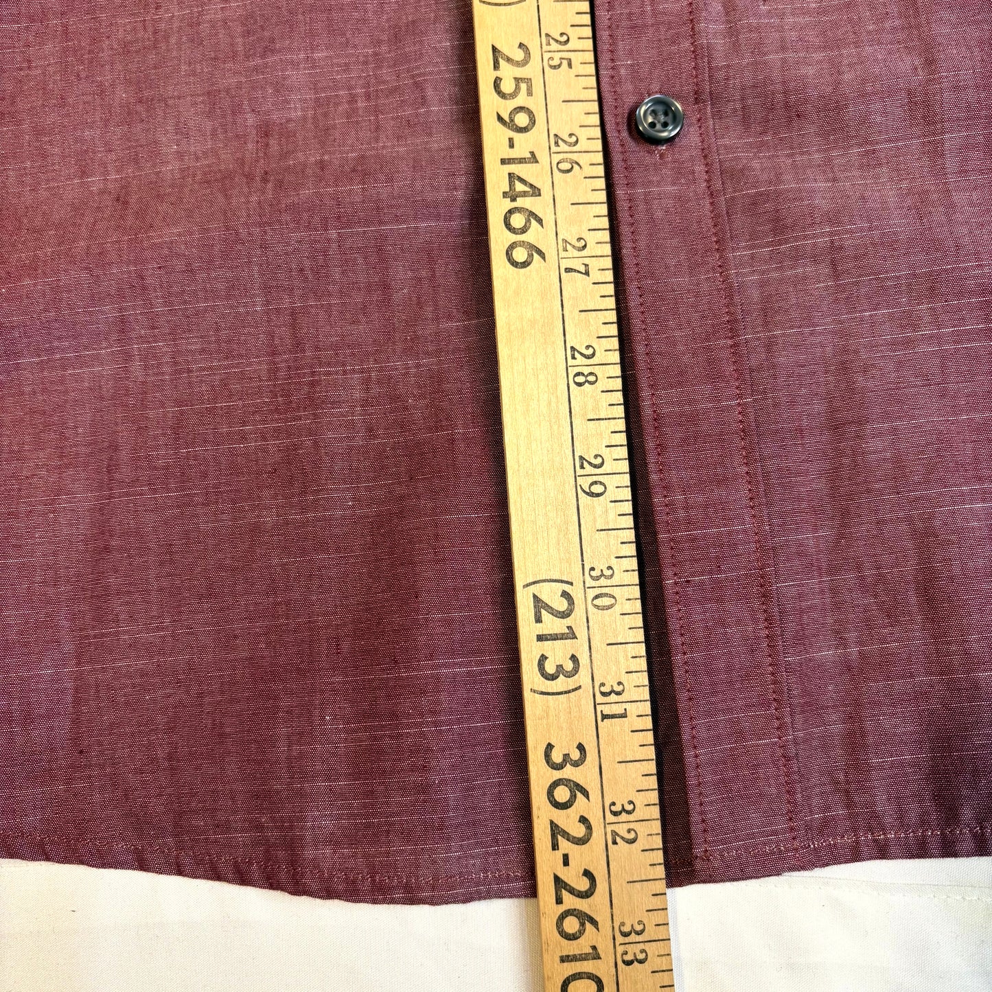 Beverly Hills Polo Club Men’s Red Button Front Shirt 2XLB Cotton Blend Casual