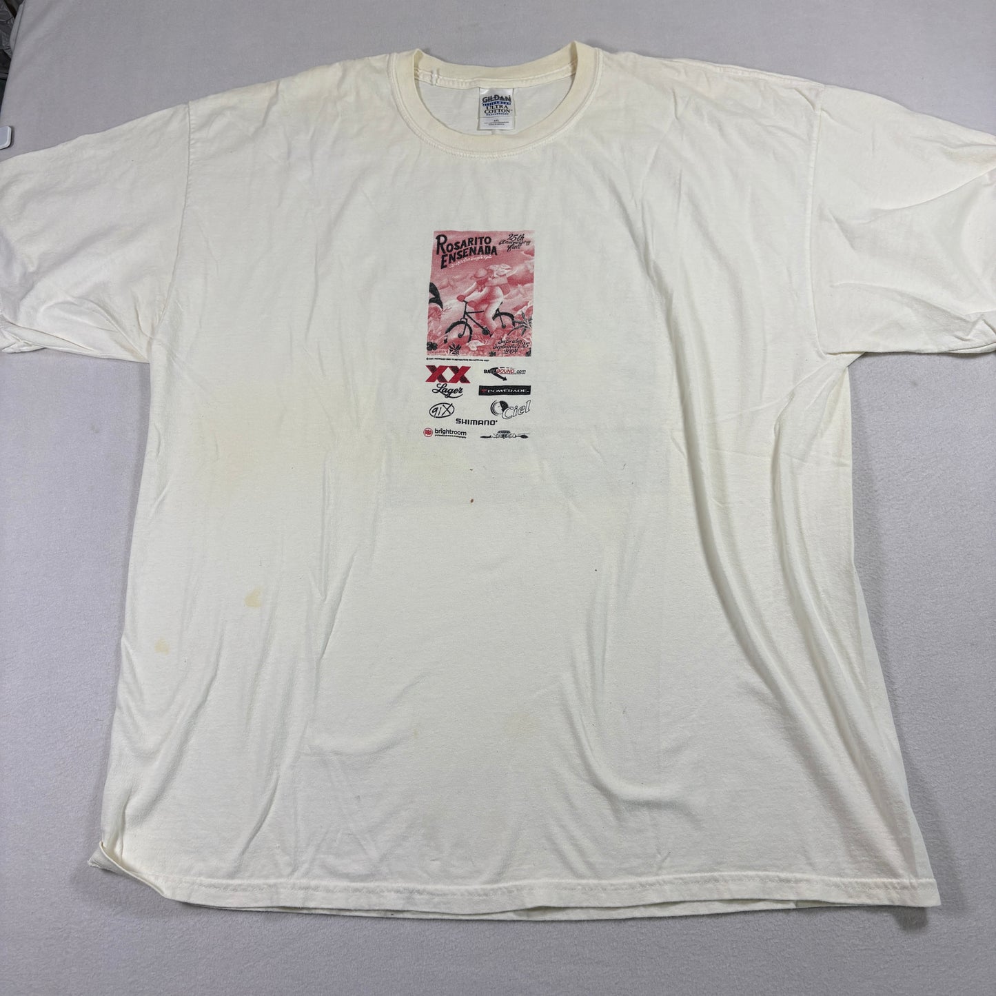 GMens Tshirt XXL Rosarito Ensenada 2004 Graphic T Shirt Vintage Bike Ride Tee