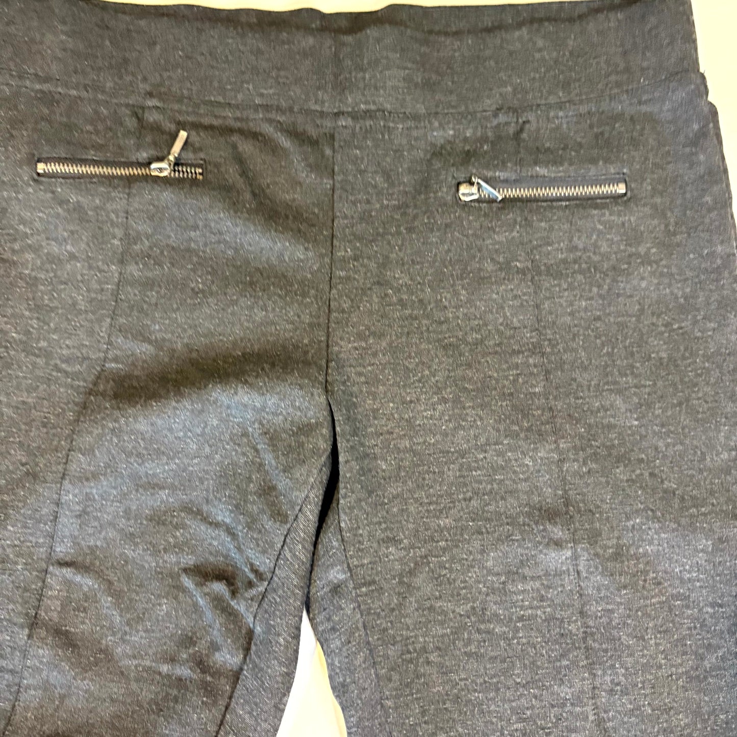 Willow & Clay Women’s Pants Size L Black Slim Fit Stretch Ankle Zip Pocket Leggings