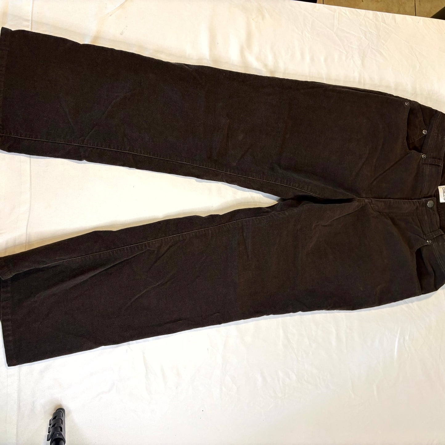 Willow & Clay Women’s Pants Size L Black Slim Fit Stretch Ankle Zip Pocket Leggings