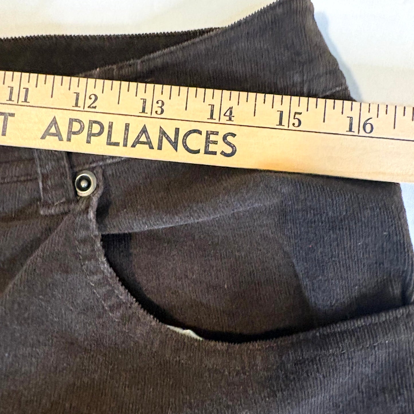 Chico’s Women’s Pants Size 1 Short Brown Straight Leg Stretch Cotton Blend Casual