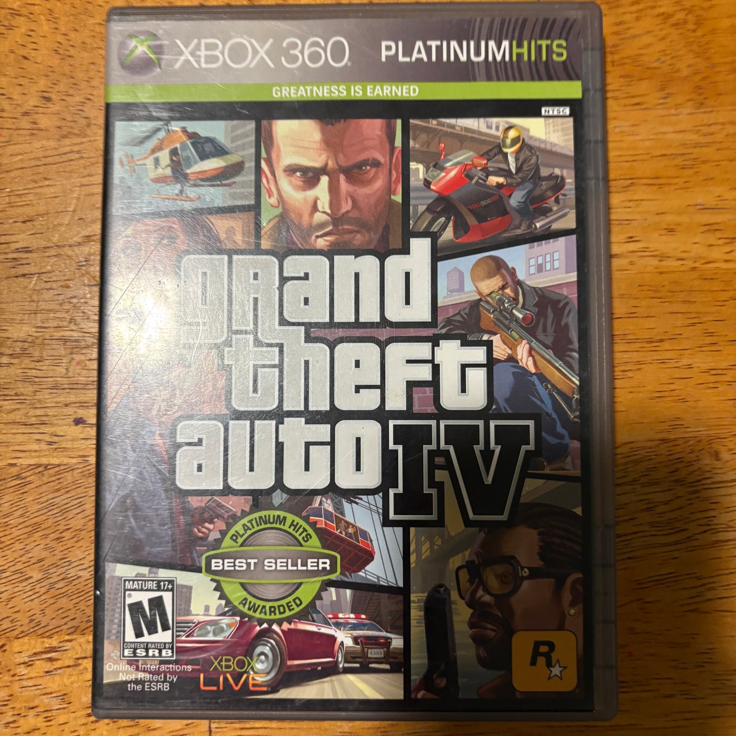 Grand Theft Auto IV GTA 4 Xbox 360 Platinum Hits Complete Tested Manual NTSC USA