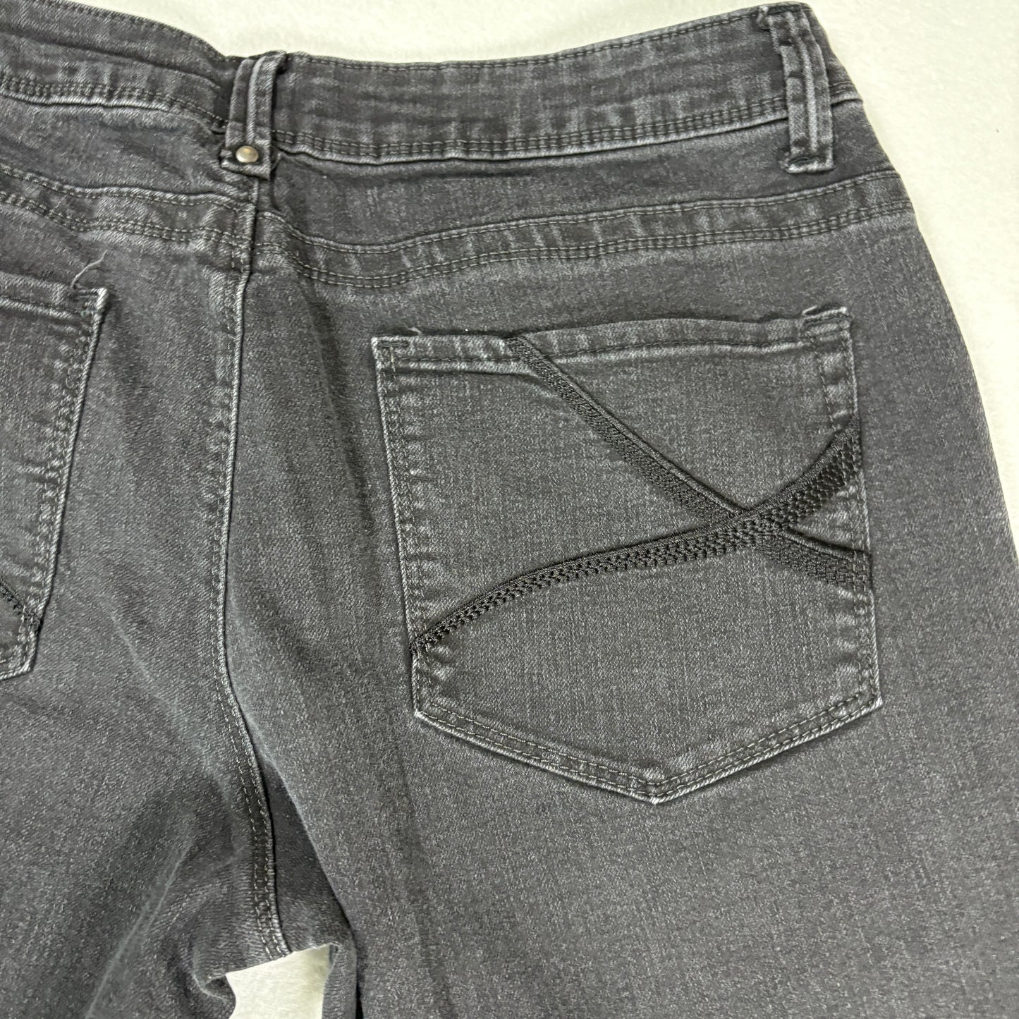 Lee Womens Black Jeans Size 8 Short Perfect Fit Bootcut Stretch Denim