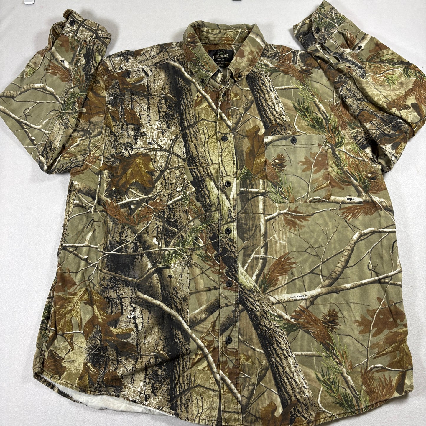 RedHead Mens 2XL Camo Button Up Hunting Shirt Long Sleeve Outdoor Realtree