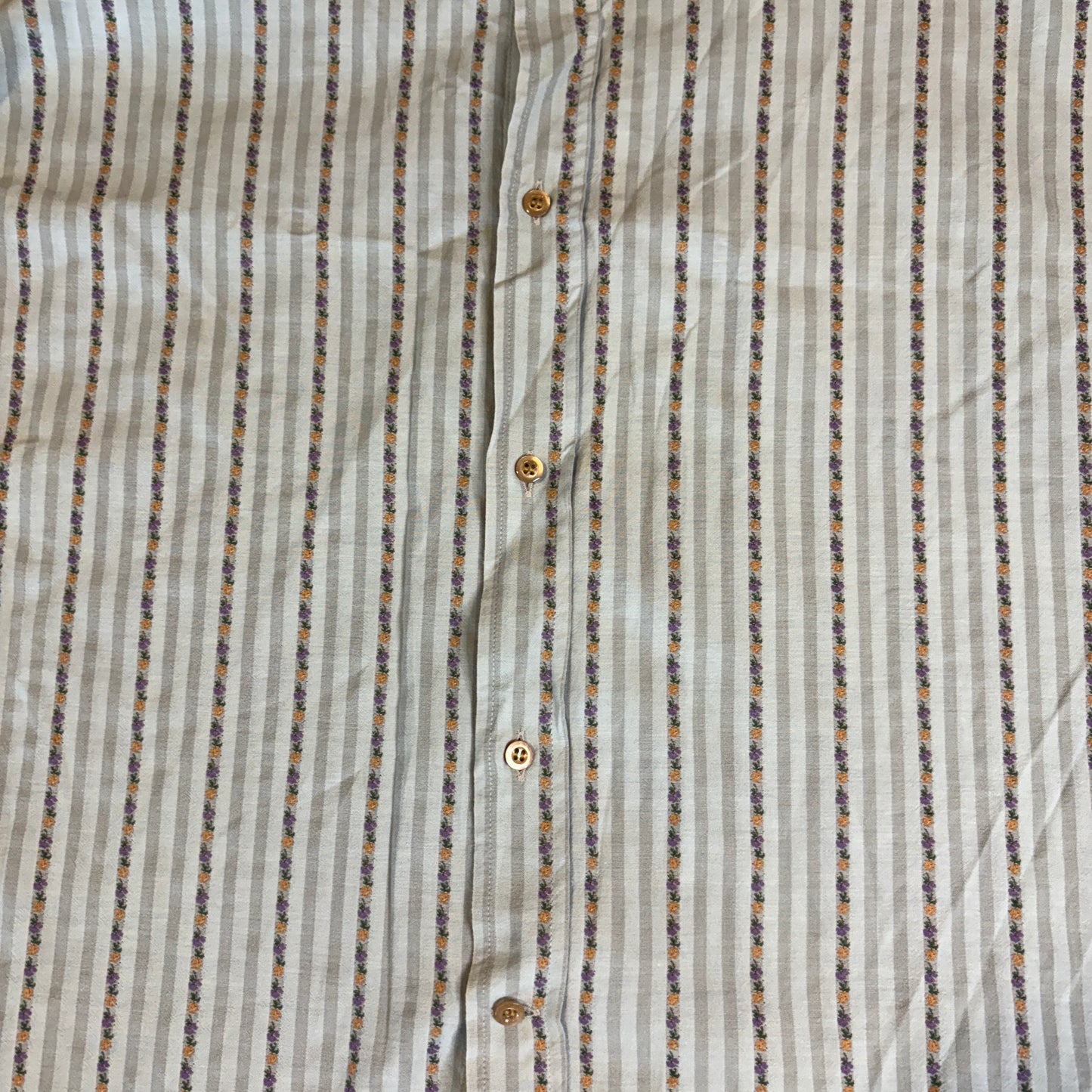Andrea Palombini Collezioni Dress Shirt Men XXL Striped Floral Pattern Long Sleeve