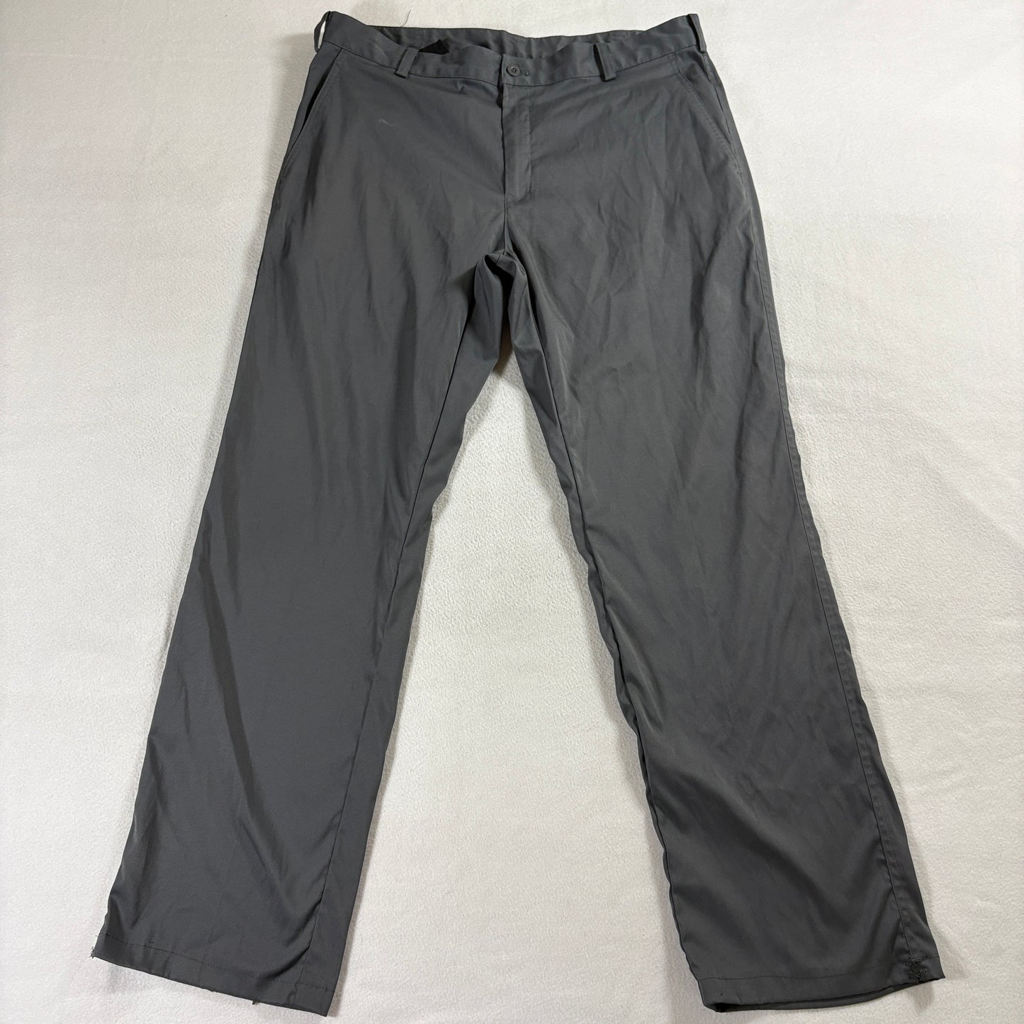 Nike Golf Dri Fit Pants Gray Performance Chino 36x32 Fits Like 36X30 Stretch