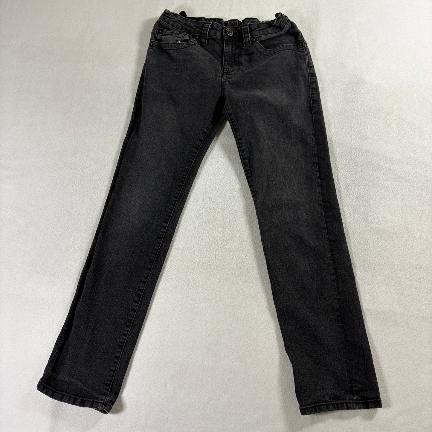 True Religion Geno Slim Jeans Black Wash Stretch Tag 12 Fits Like 24X27 Y2K