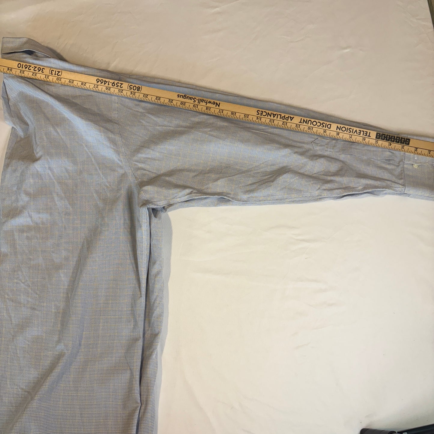 Brooks Brothers 346 Slim Fit Dress Shirt Men 18-36 Blue Yellow Plaid Non-Iron Cotton