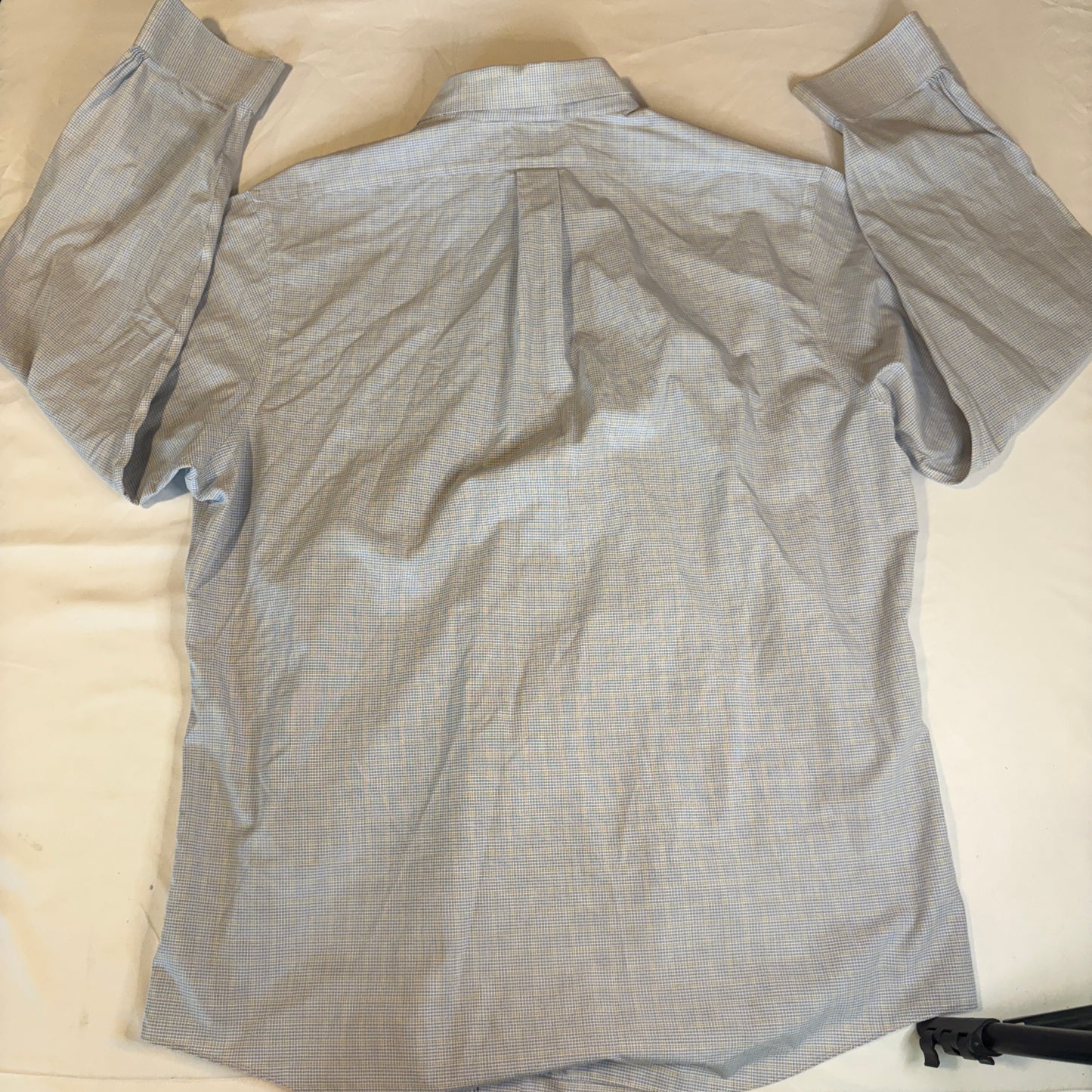 Brooks Brothers 346 Slim Fit Dress Shirt Men 18-36 Blue Yellow Plaid Non-Iron Cotton