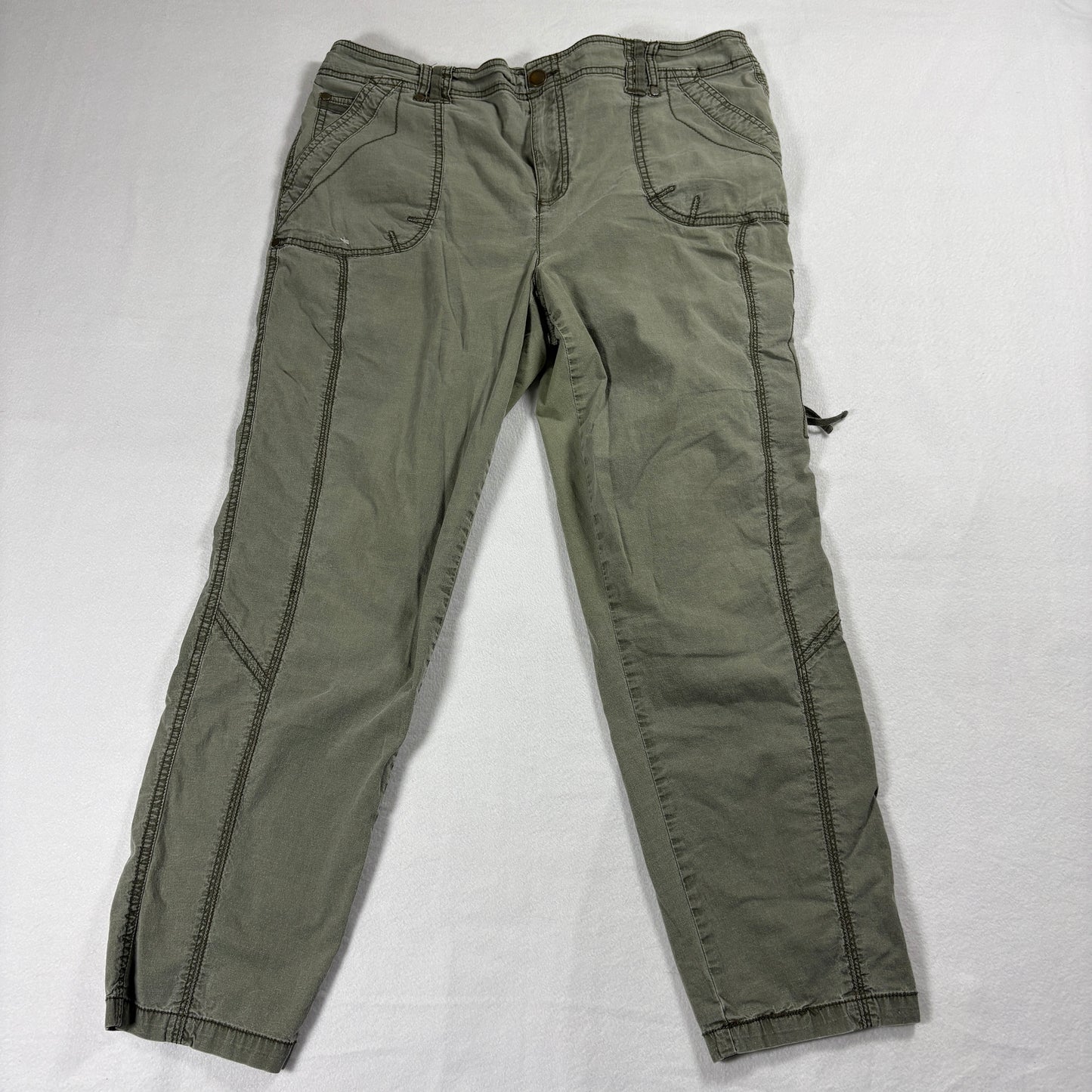 Marrakech Pants Womens 14 Olive Green Utility Cargo Streetwear Y2K Retro Fit !!!