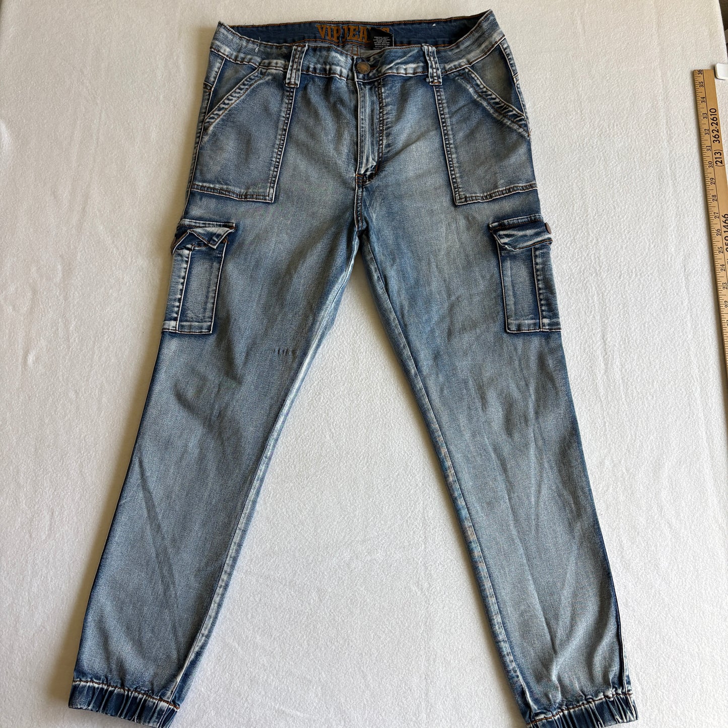 VIP Jeans Womens Size 20 Cargo Jogger Y2K Streetwear Denim Pants Blue
