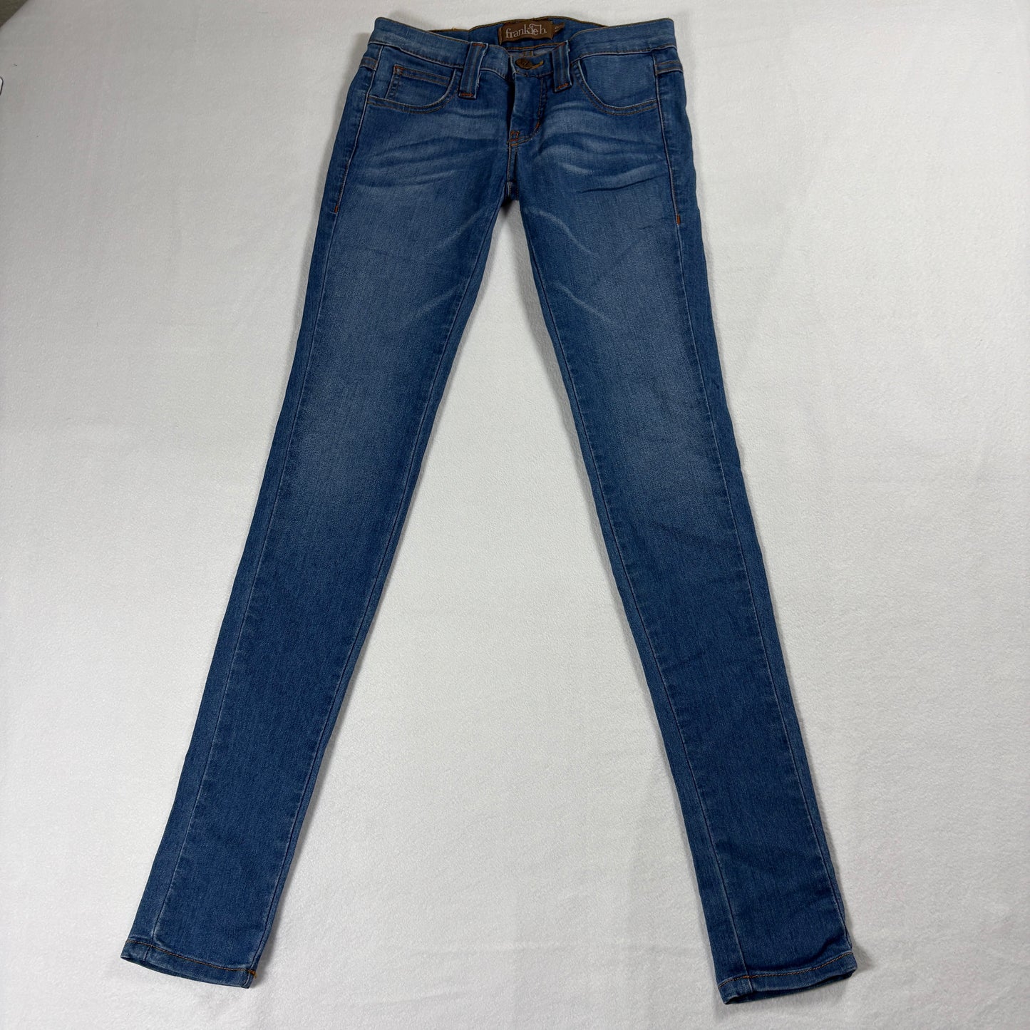 Frankie B Jeans Womens Size 28 Blue Skinny Stretch Denim Y2K Low Rise Streetwear