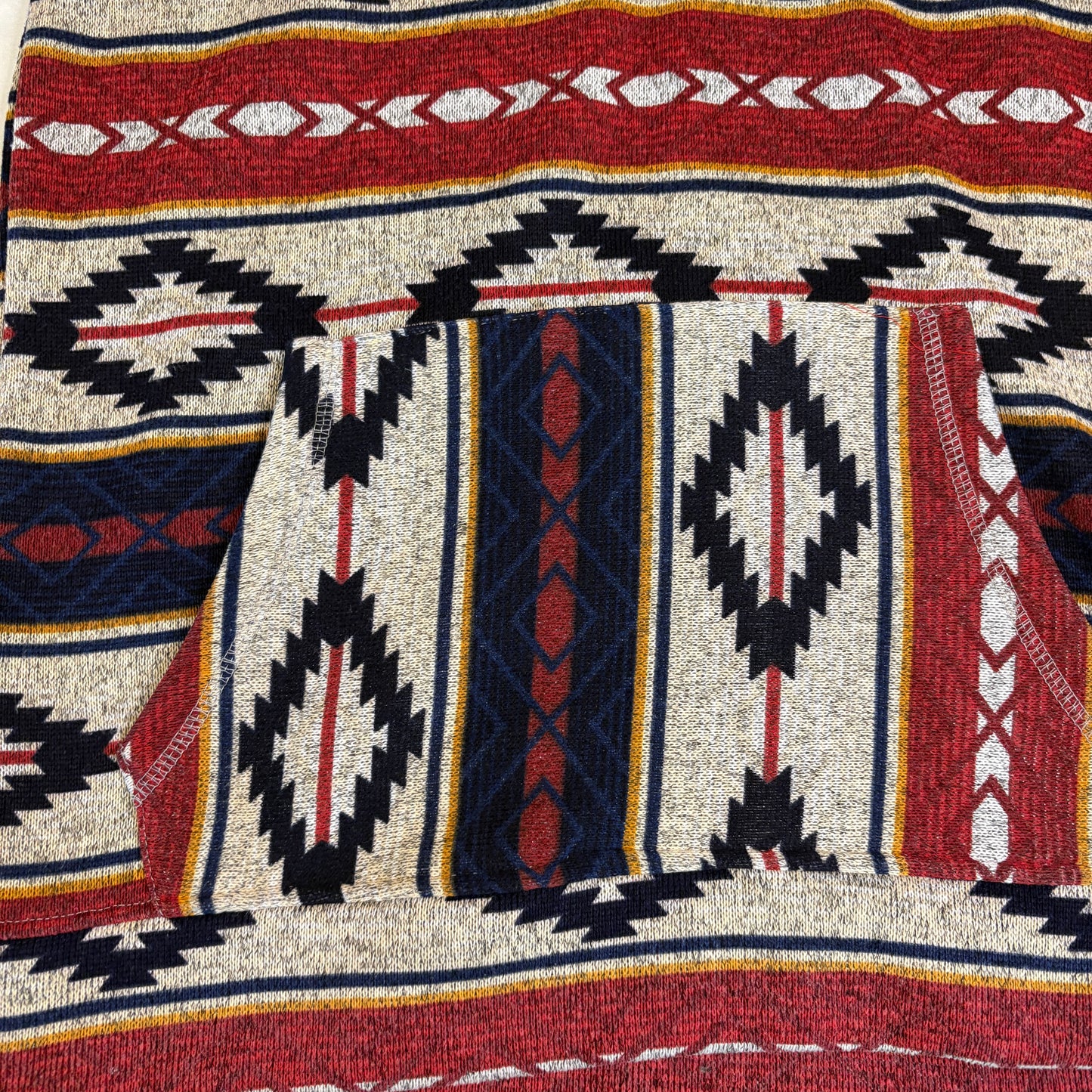 Brooklyn Cloth Men’s Aztec Print Sherpa Lined Hoodie Sweatshirt Size Small