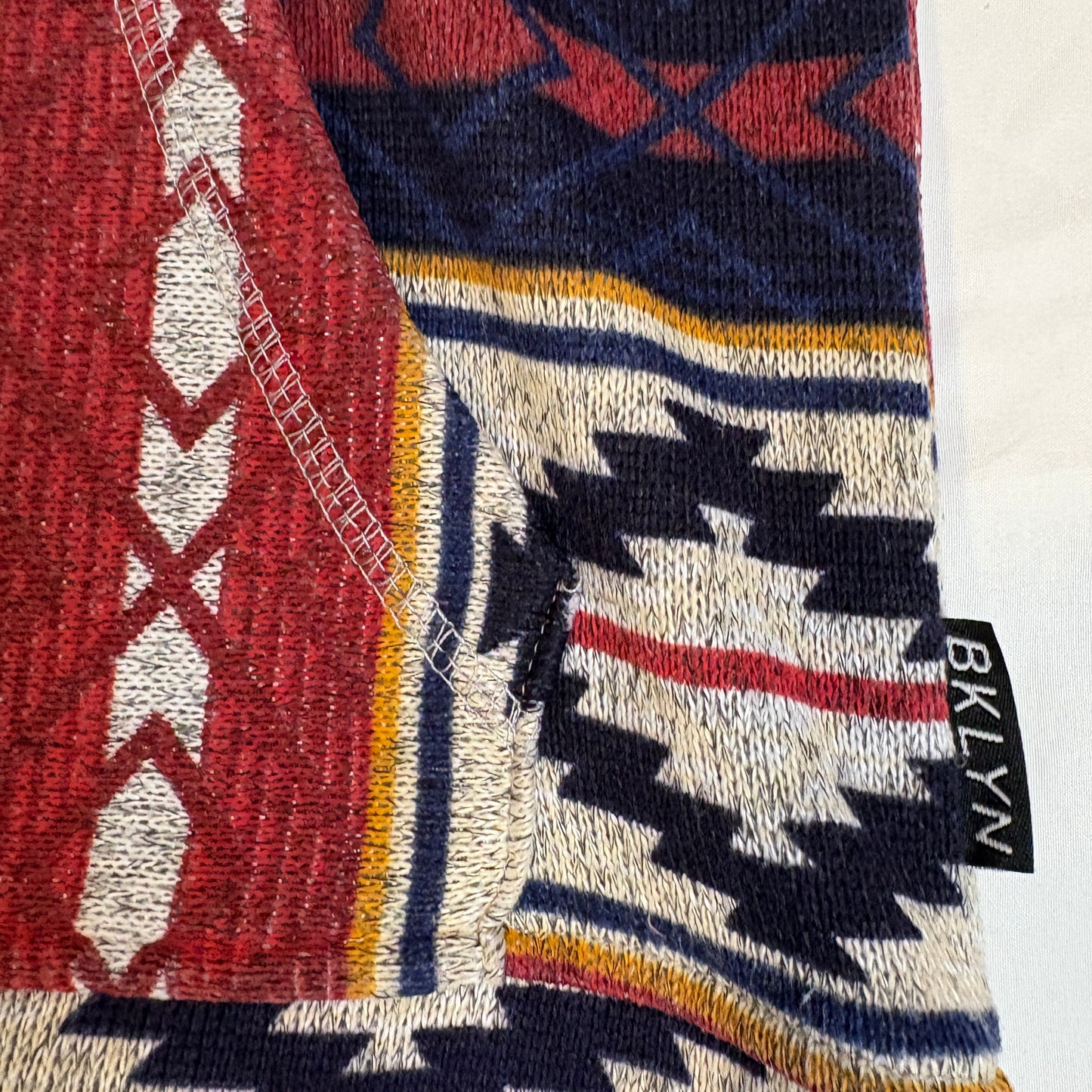 Brooklyn Cloth Men’s Aztec Print Sherpa Lined Hoodie Sweatshirt Size Small