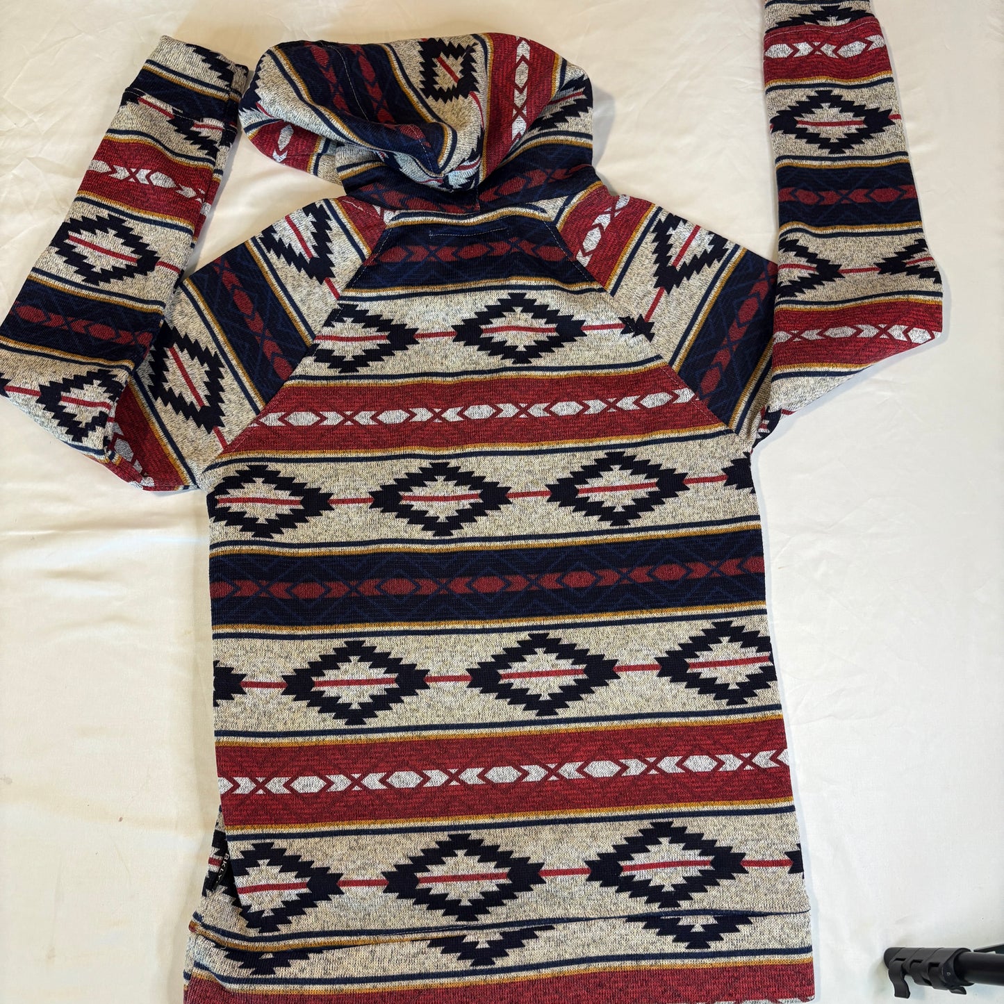 Brooklyn Cloth Men’s Aztec Print Sherpa Lined Hoodie Sweatshirt Size Small