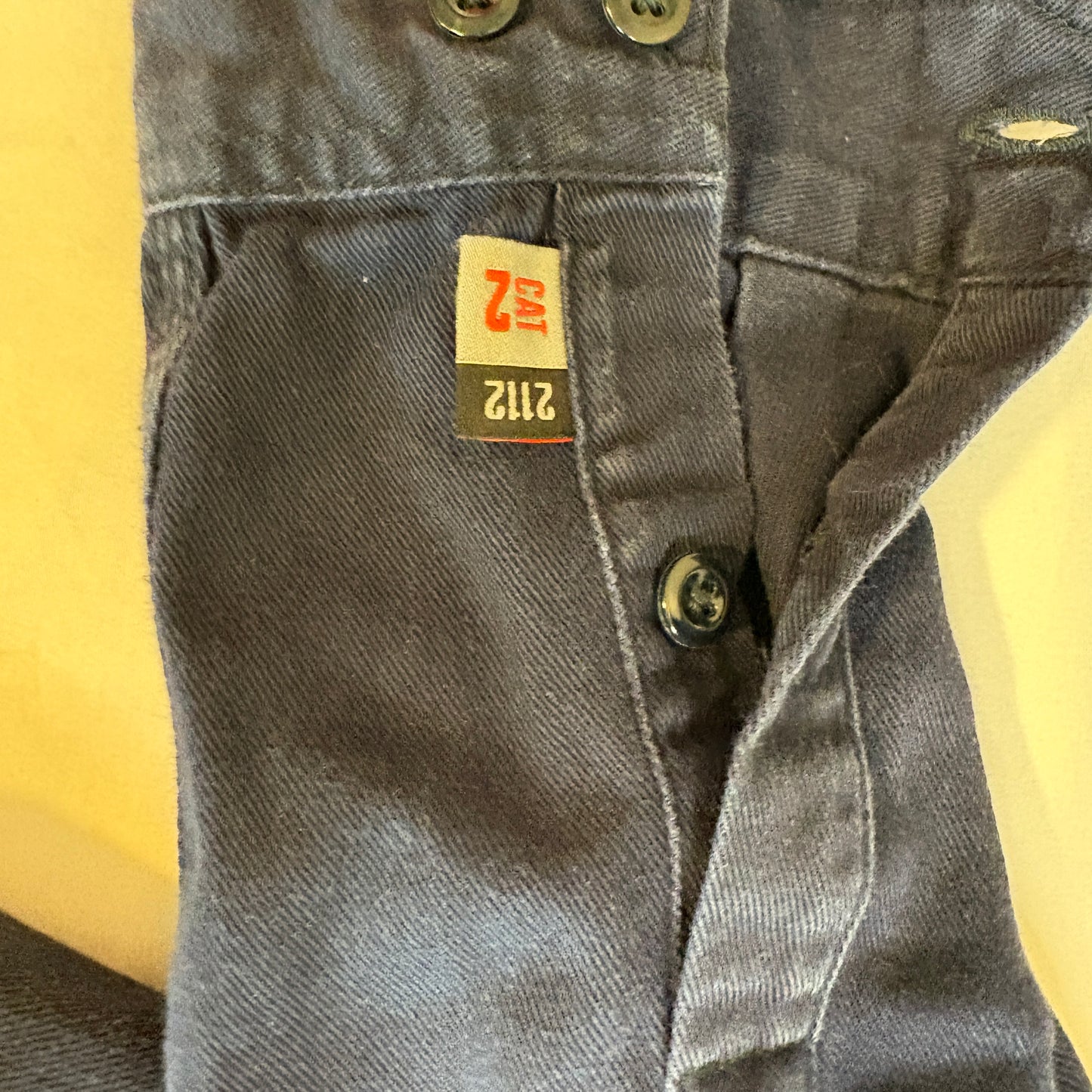 Carhartt FR Flame Resistant Work Shirt XL Loose Fit Navy Blue Long Sleeve Button