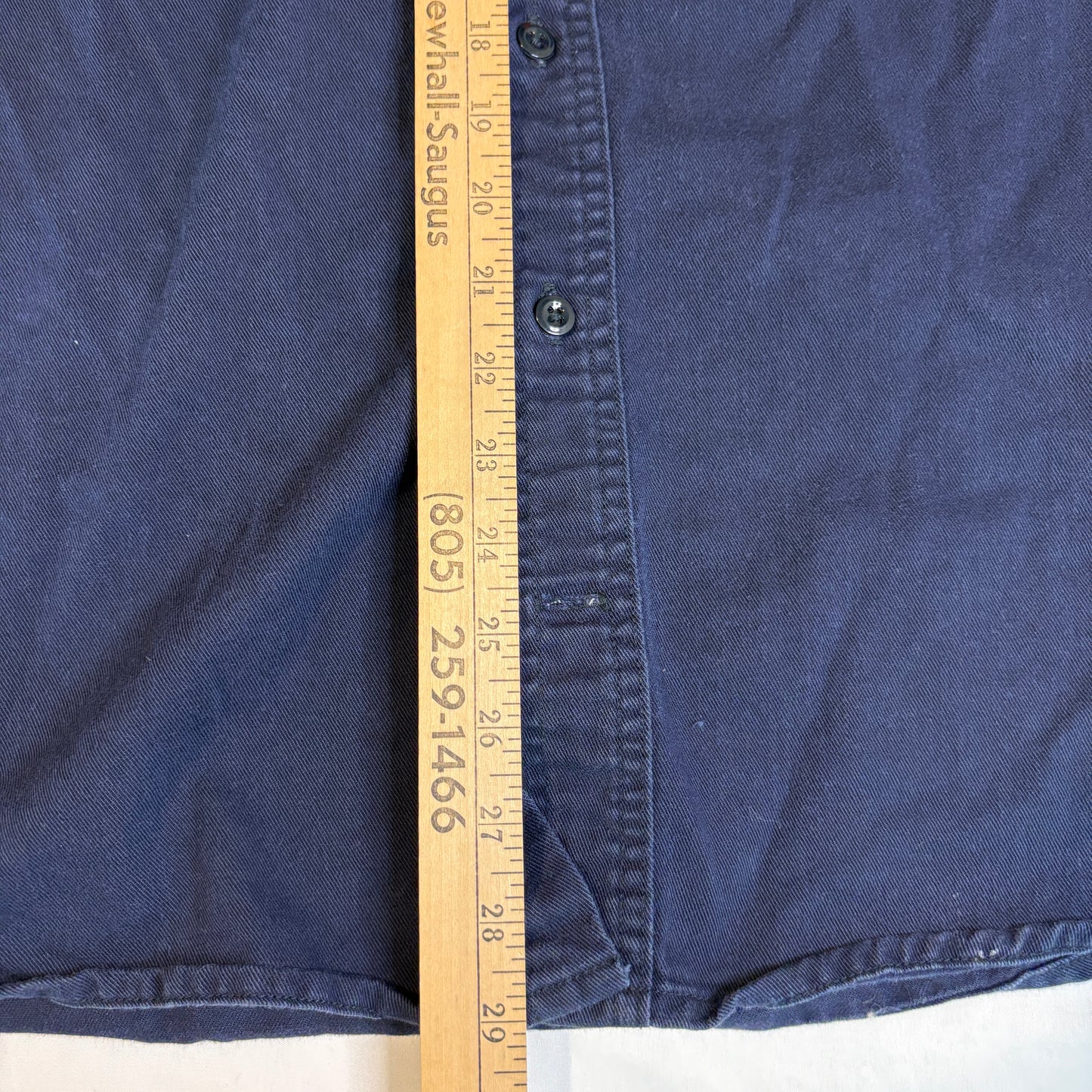 Carhartt FR Flame Resistant Work Shirt XL Loose Fit Navy Blue Long Sleeve Button