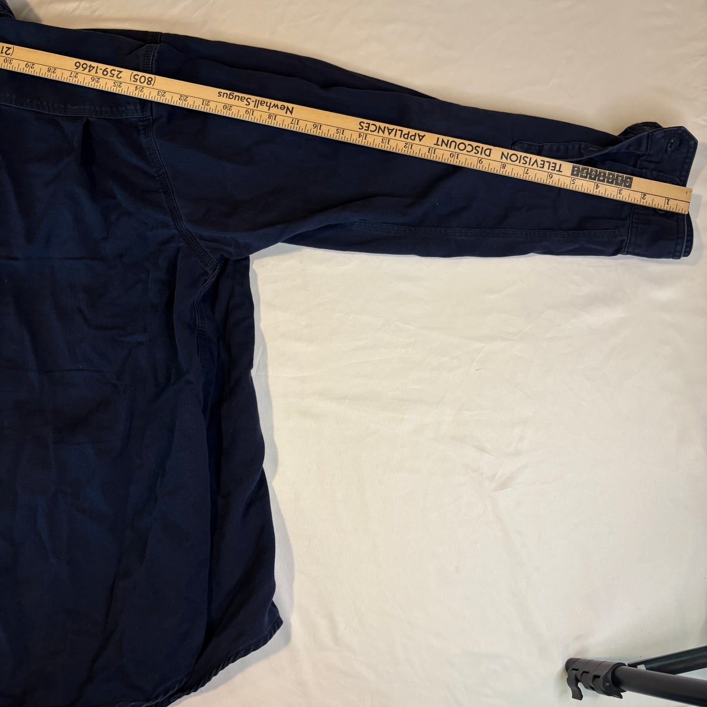 Carhartt FR Flame Resistant Work Shirt XL Loose Fit Navy Blue Long Sleeve Button
