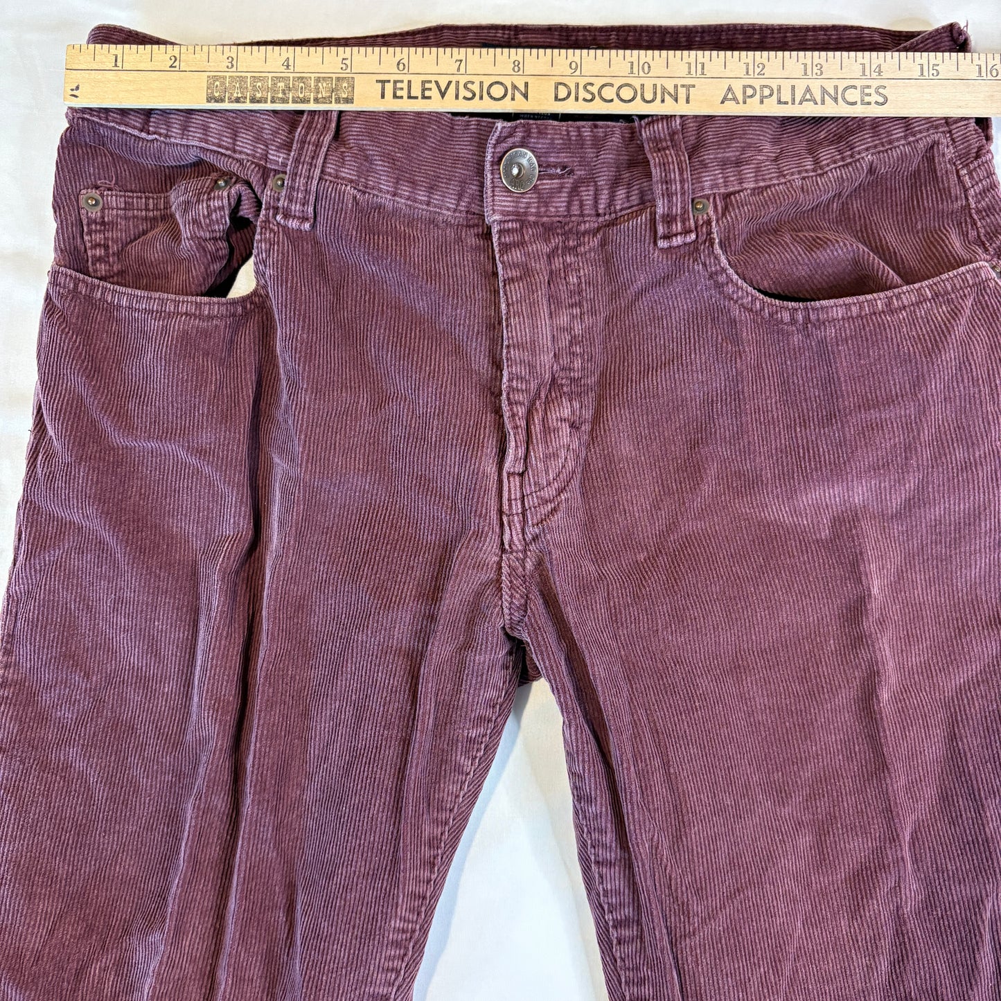 American Rag Men’s Corduroy Pants 32x30 Modern Straight Fit Burgundy Wine Cotton