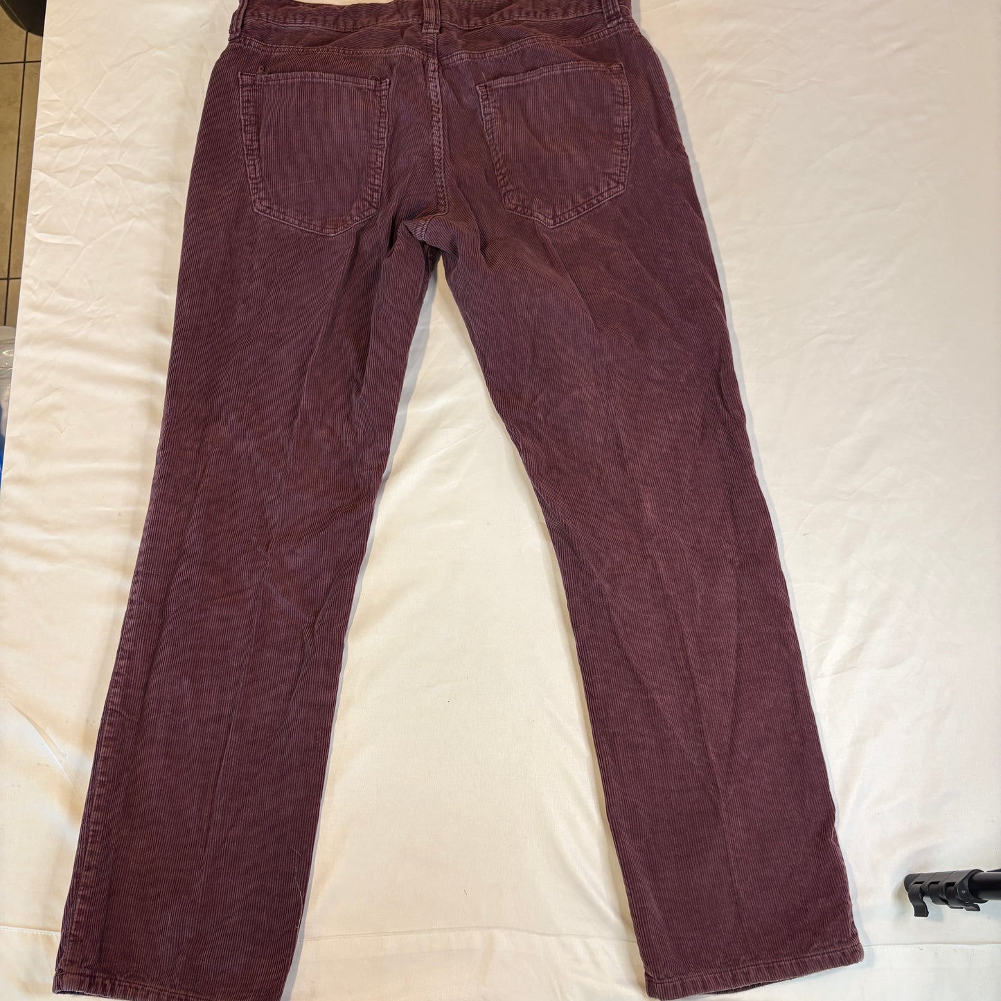 American Rag Men’s Corduroy Pants 32x30 Modern Straight Fit Burgundy Wine Cotton