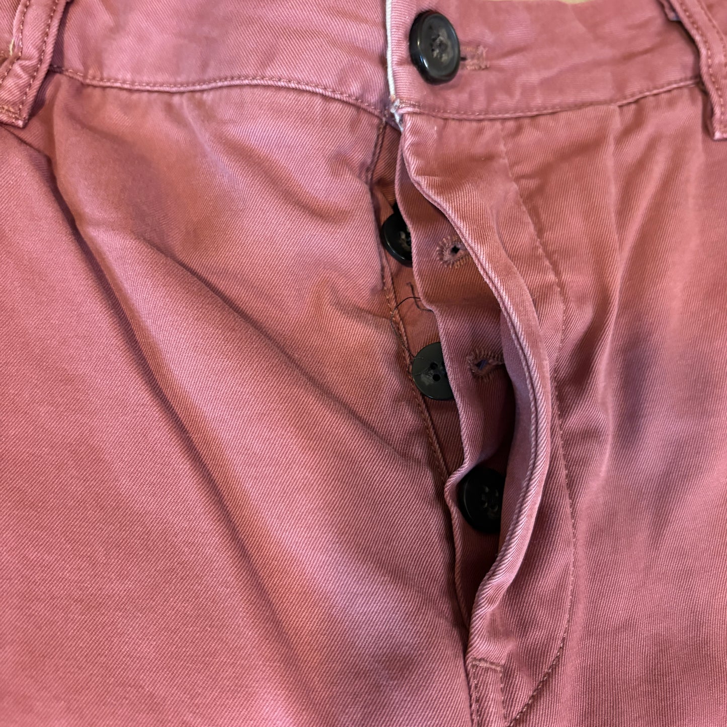 AllSaints Men’s Chino Pants Size 32 Red Slim Fit Casual Cotton Trousers