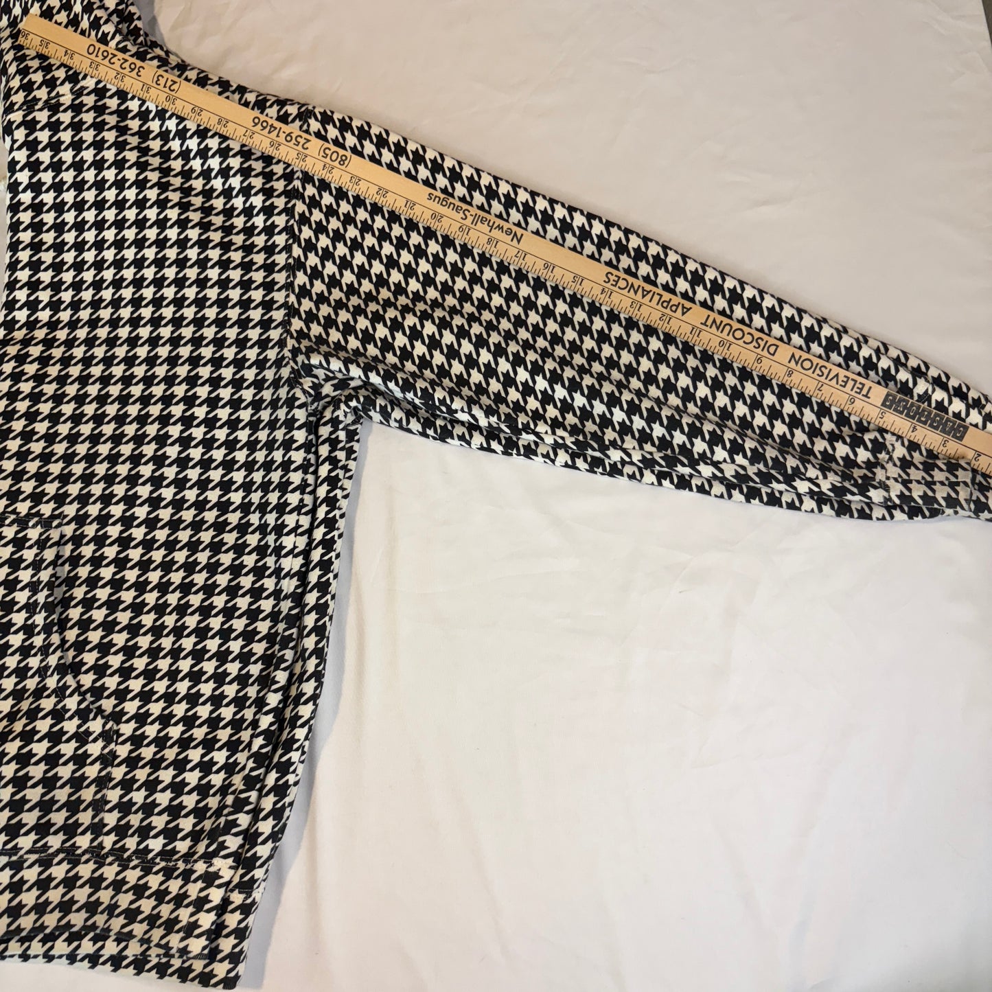 Independent Trading Company Men’s Black White Houndstooth Pullover Hoodie Size 2XL