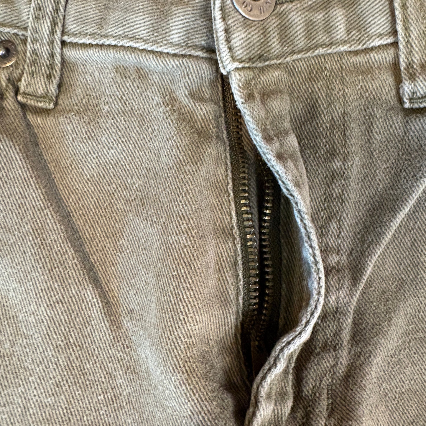 Bullhead Skinny Olive Green Jeans Men’s W32 L32 Slim Fit Denim Pants