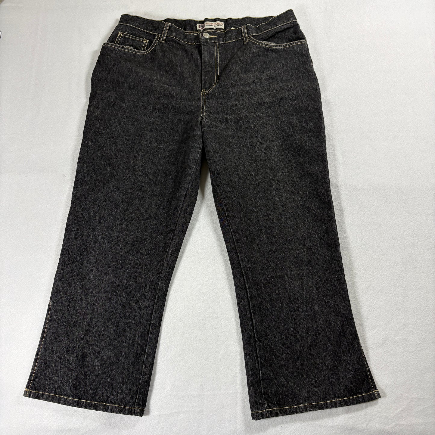 Faded Glory Jeans Womens Size 16 Black Straight Leg Y2K 90s Denim Streetwear Fit