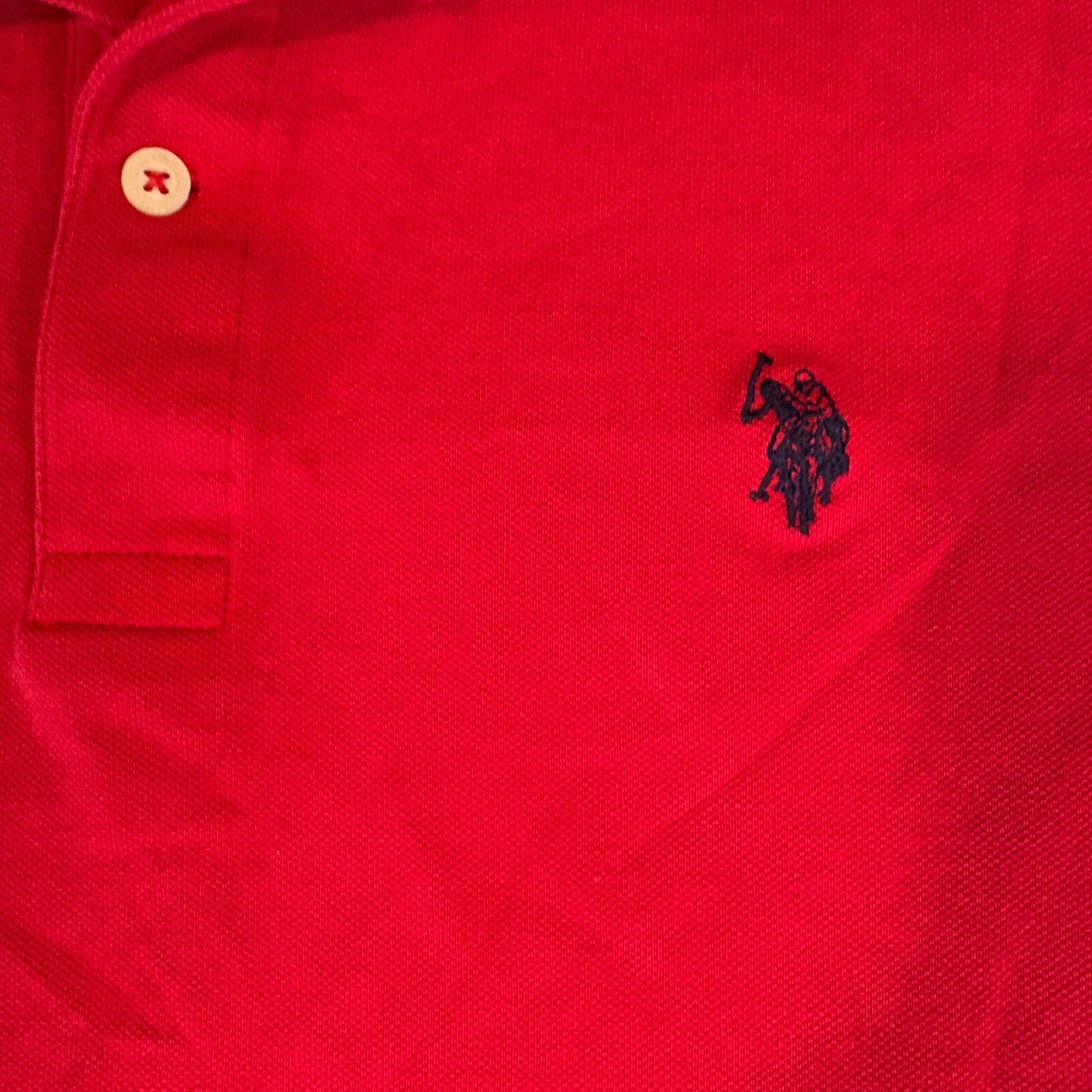 U.S. Polo Assn. Men’s Red Polo Shirt Size XL Short Sleeve Cotton Casual Top