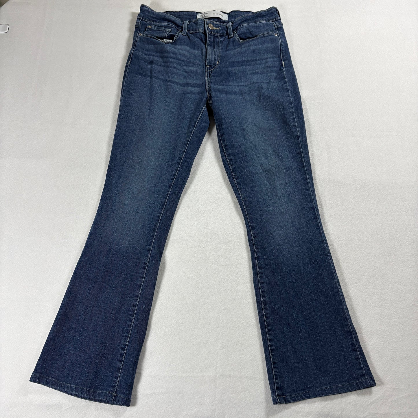 Levi Signature Jeans Womens W28 L32 Mid Rise Bootcut Stretch Denim Blue Fit Wear