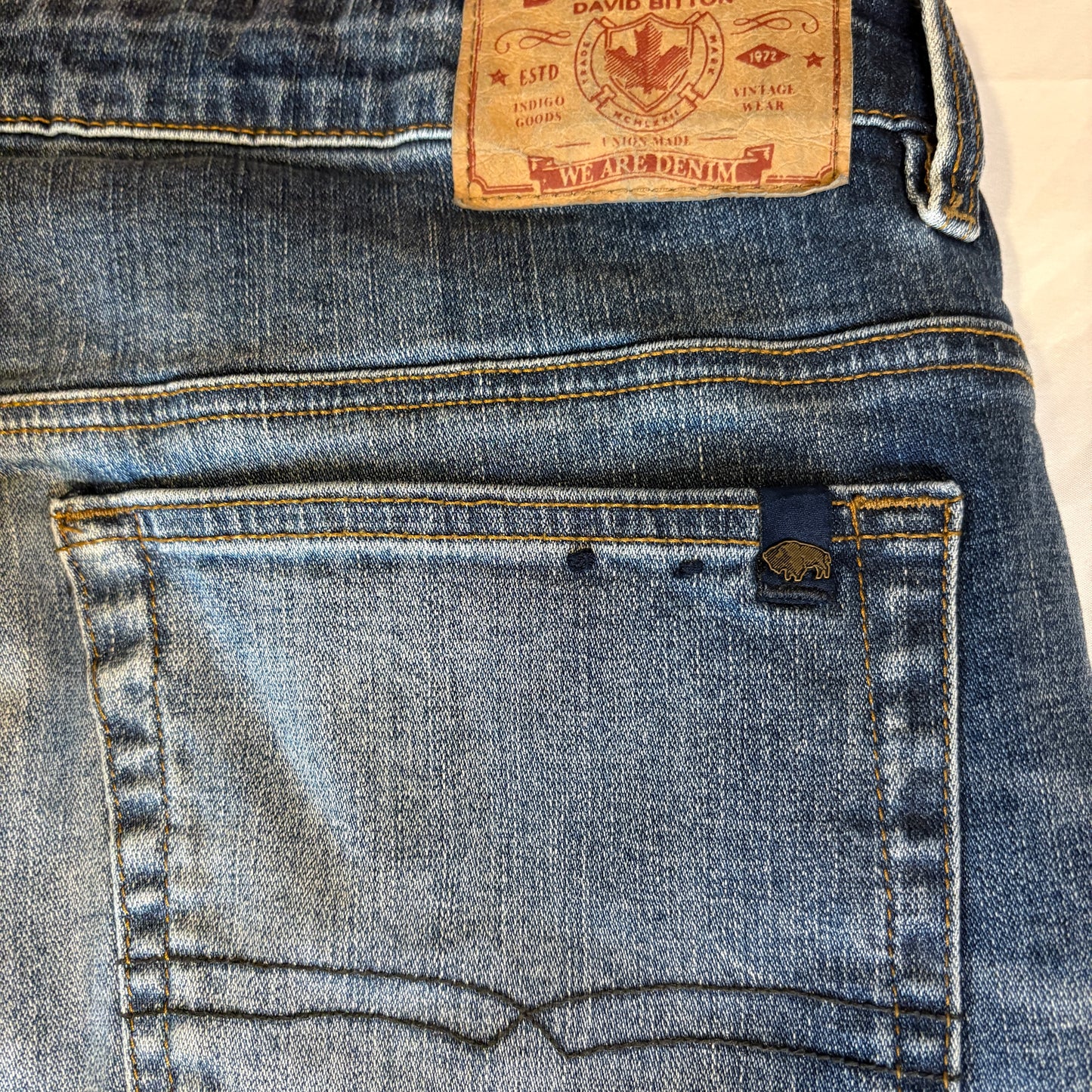We Are Denim Relaxed Straight Jeans Men’s W40 L32 Blue Medium Wash Casual Comfort