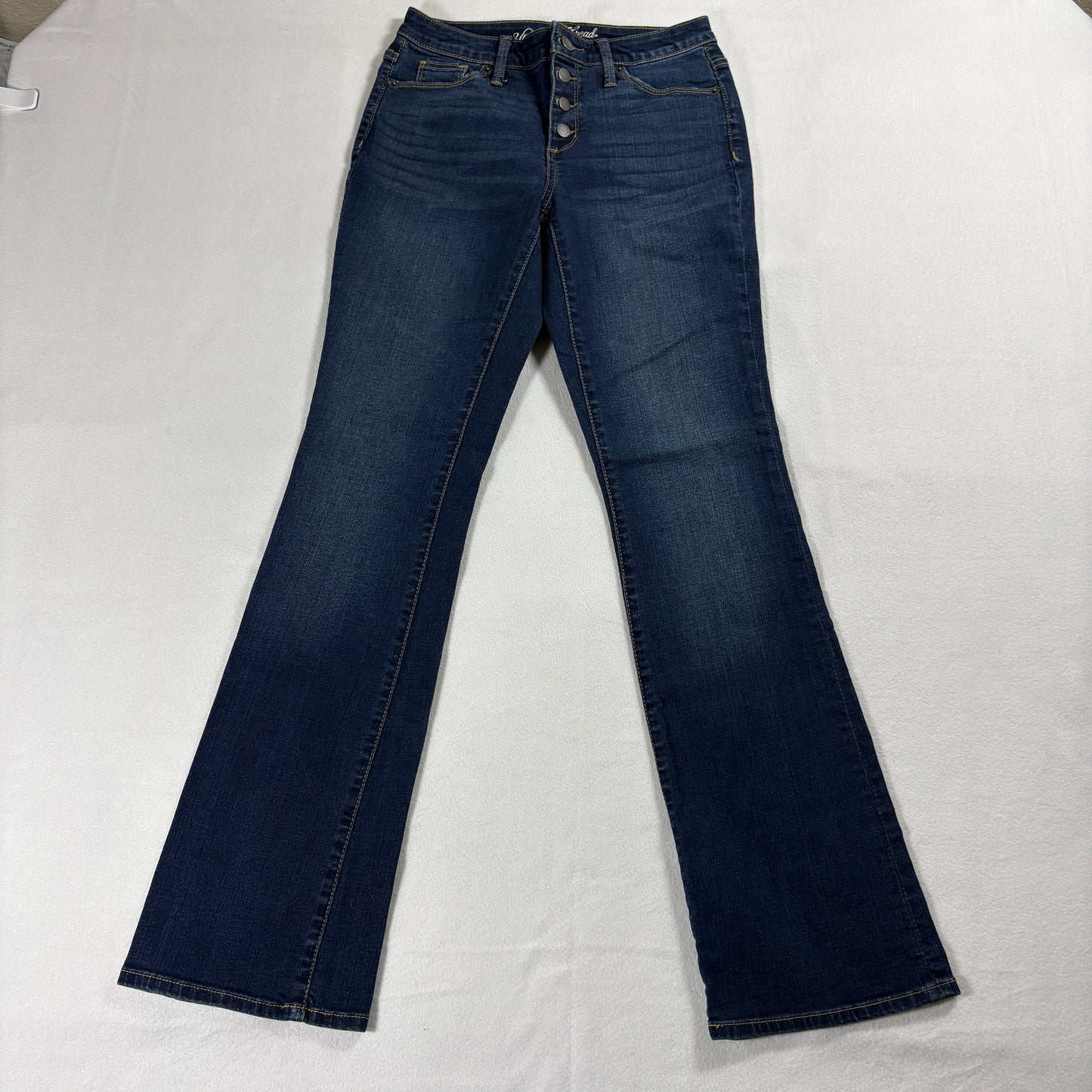 Universal Thread Womens 2/26R High Rise Skinny Bootcut Dark Wash Jeans Stretch