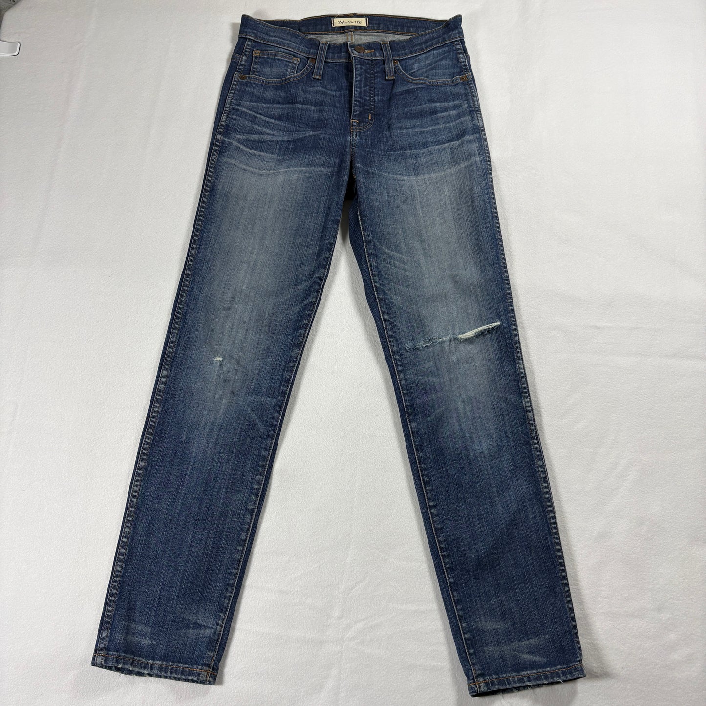 Madewell Jeans Womens 28x30 Blue Skinny Distressed Denim Pants Streetwear Fit90s