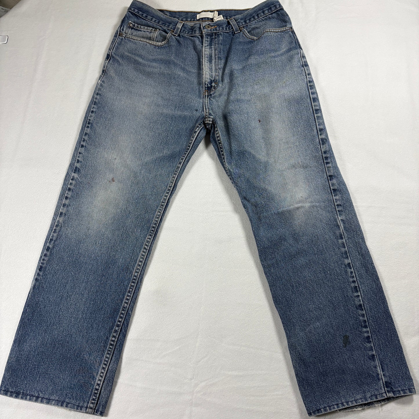 Sonoma Jeans Mens 36x30 Blue Straight Leg Denim Pants Vintage Workwear Fade Worn