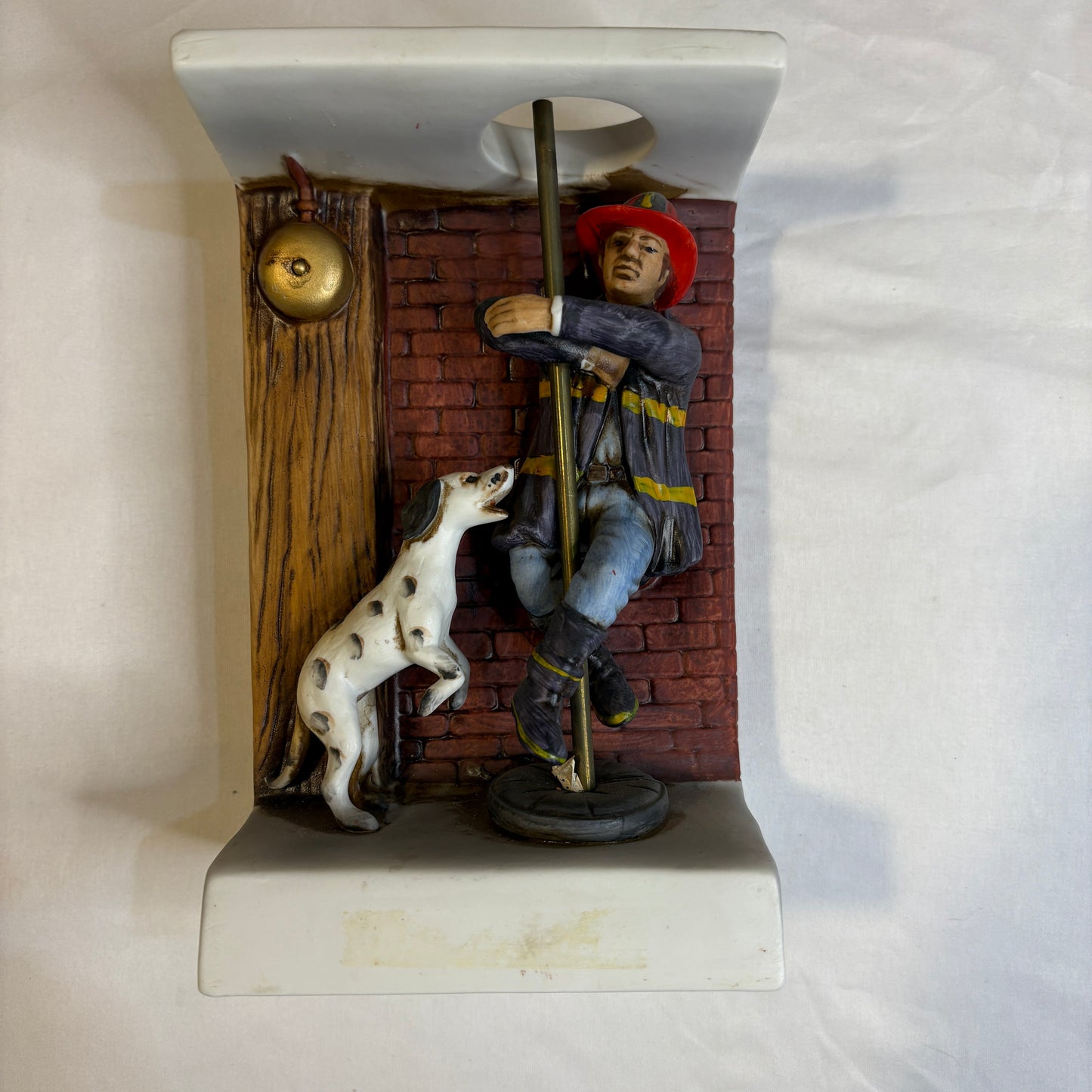 Firefighter 'Answering the Call' Figurine with Dalmatian – Bradford Style Collectible