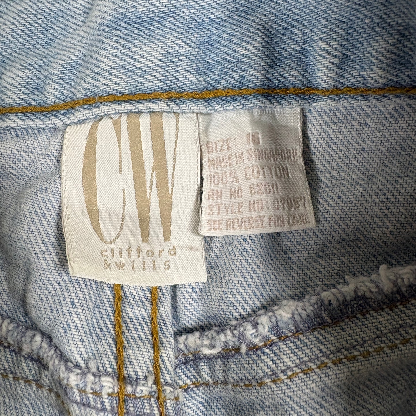 Clifford & Wills Womens 16 Light Wash Baggy Jeans 90s Vintage Grunge Denim